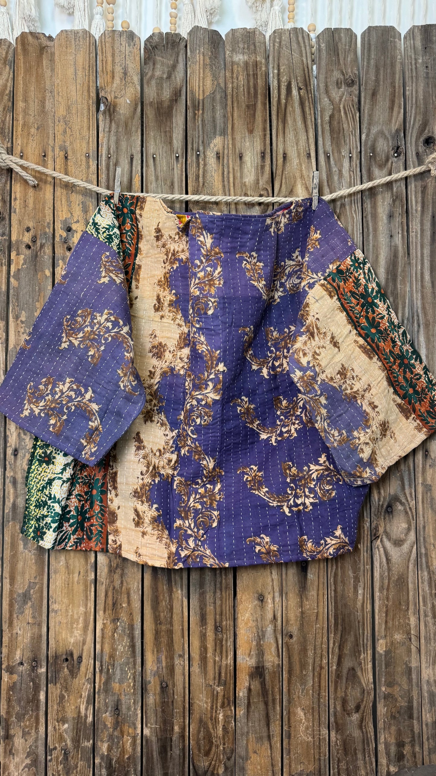 Moon Valley Kantha Pullover Top - 016