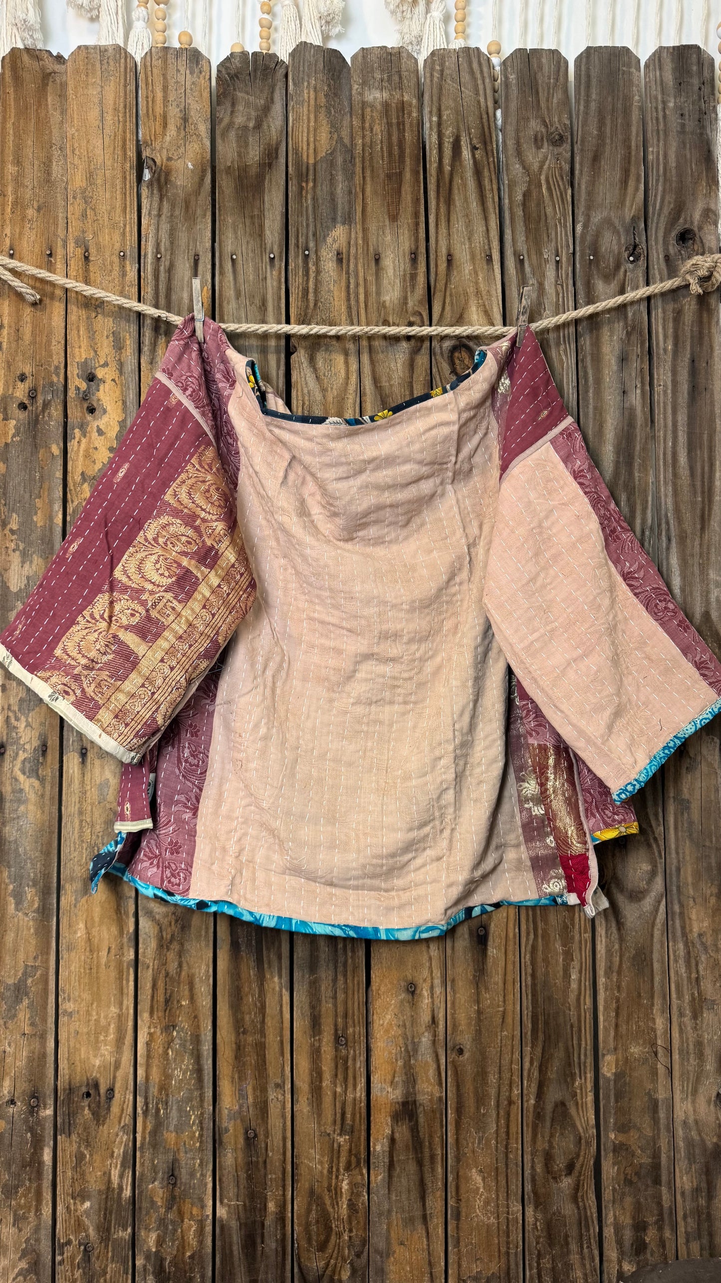 Moon Valley Kantha Pullover Top - 012
