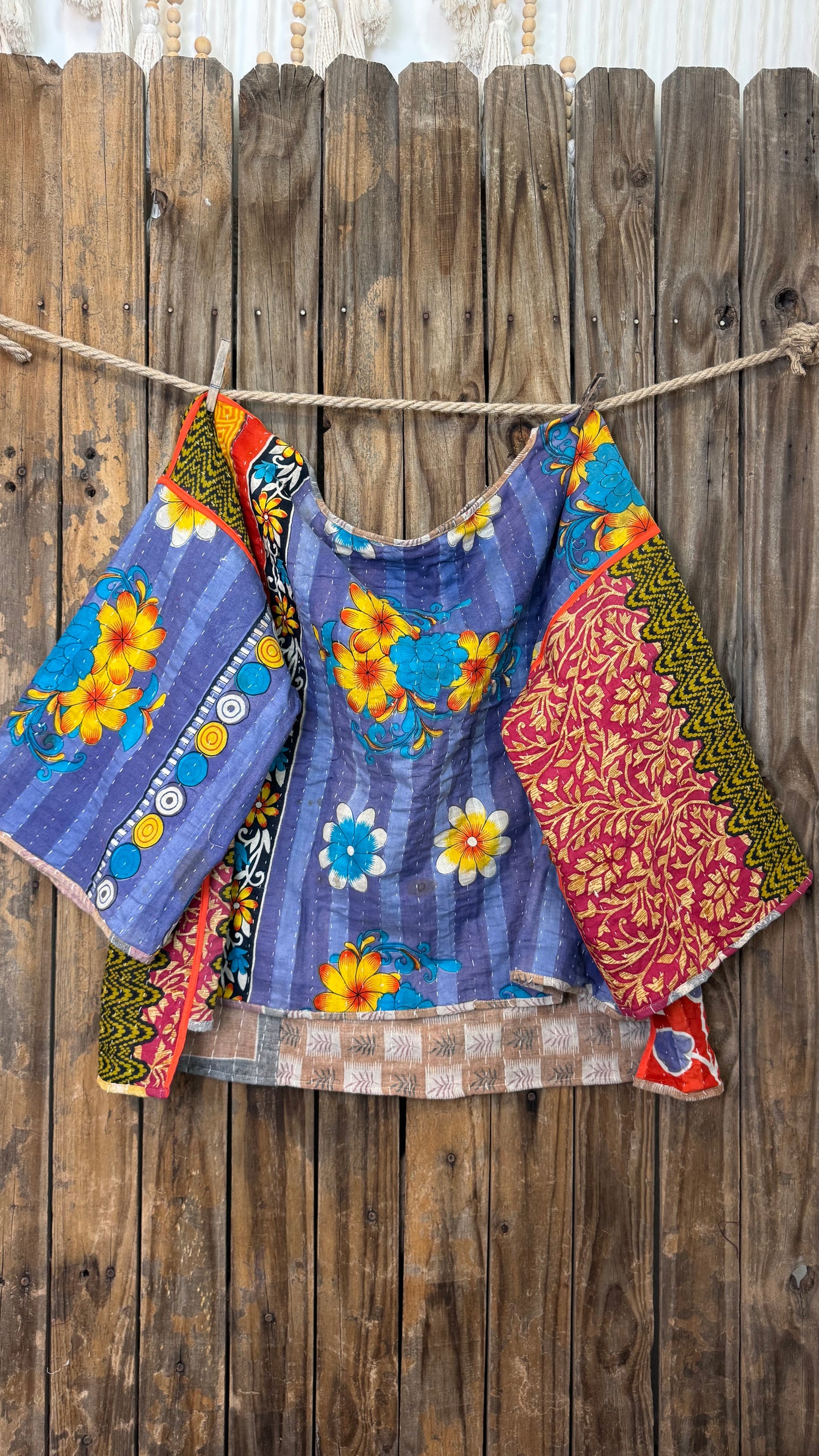 Moon Valley Kantha Pullover Top - 007