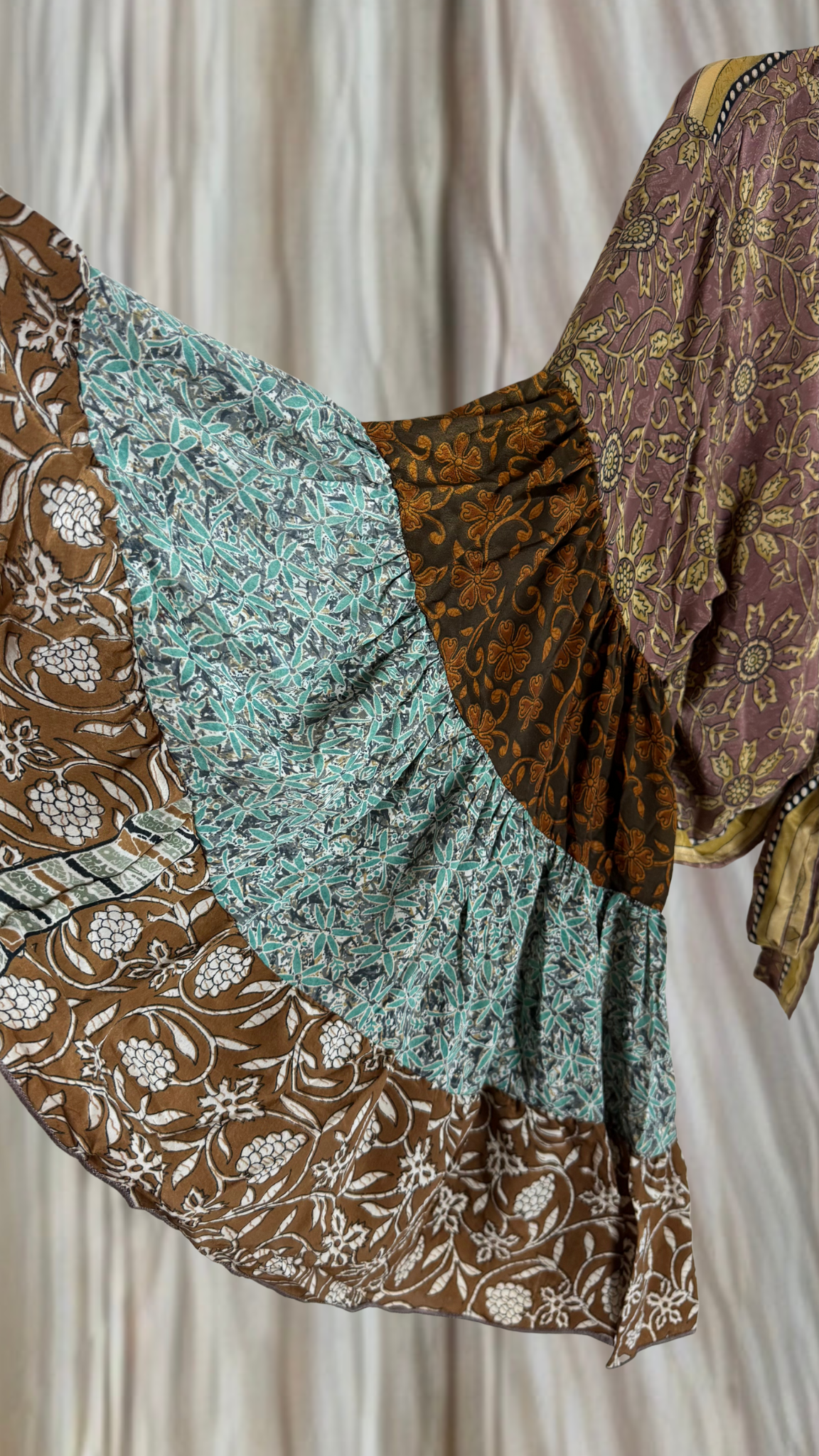 Thunderstruck ⚡ Silk Wrap Tie Top 055
