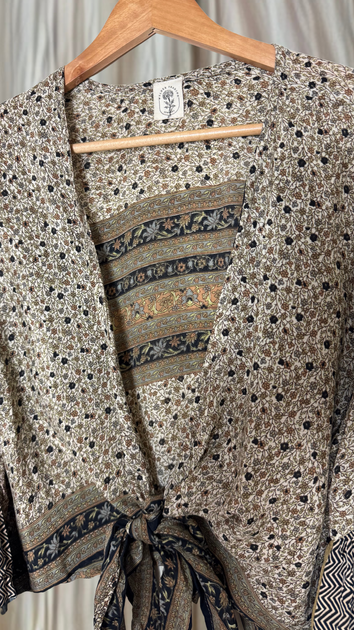 Thunderstruck ⚡ Silk Wrap Tie Top 057