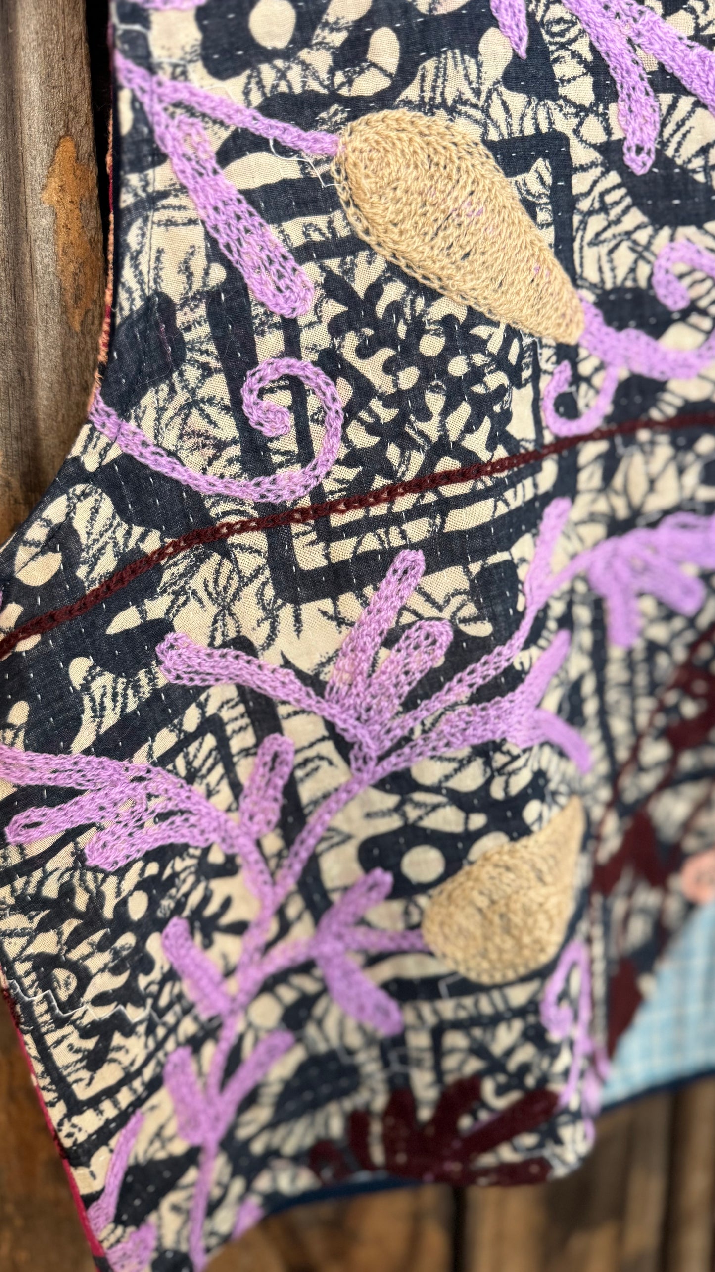 Artisan Textile Vest (No Fringe) 010