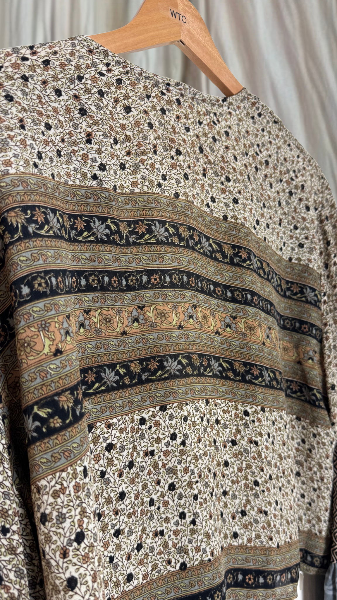 Thunderstruck ⚡ Silk Wrap Tie Top 057