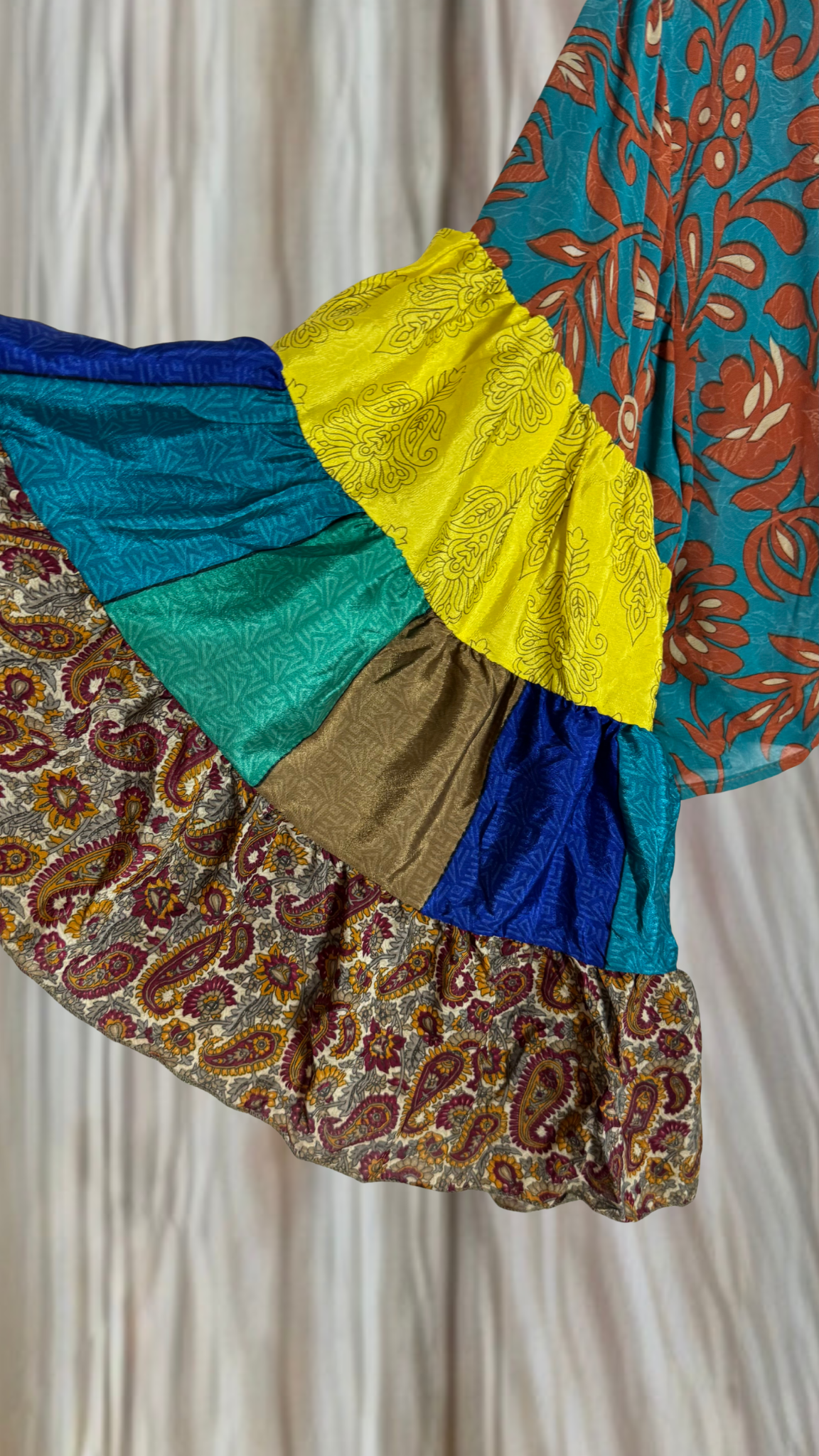 Thunderstruck ⚡ Silk Wrap Tie Top 056