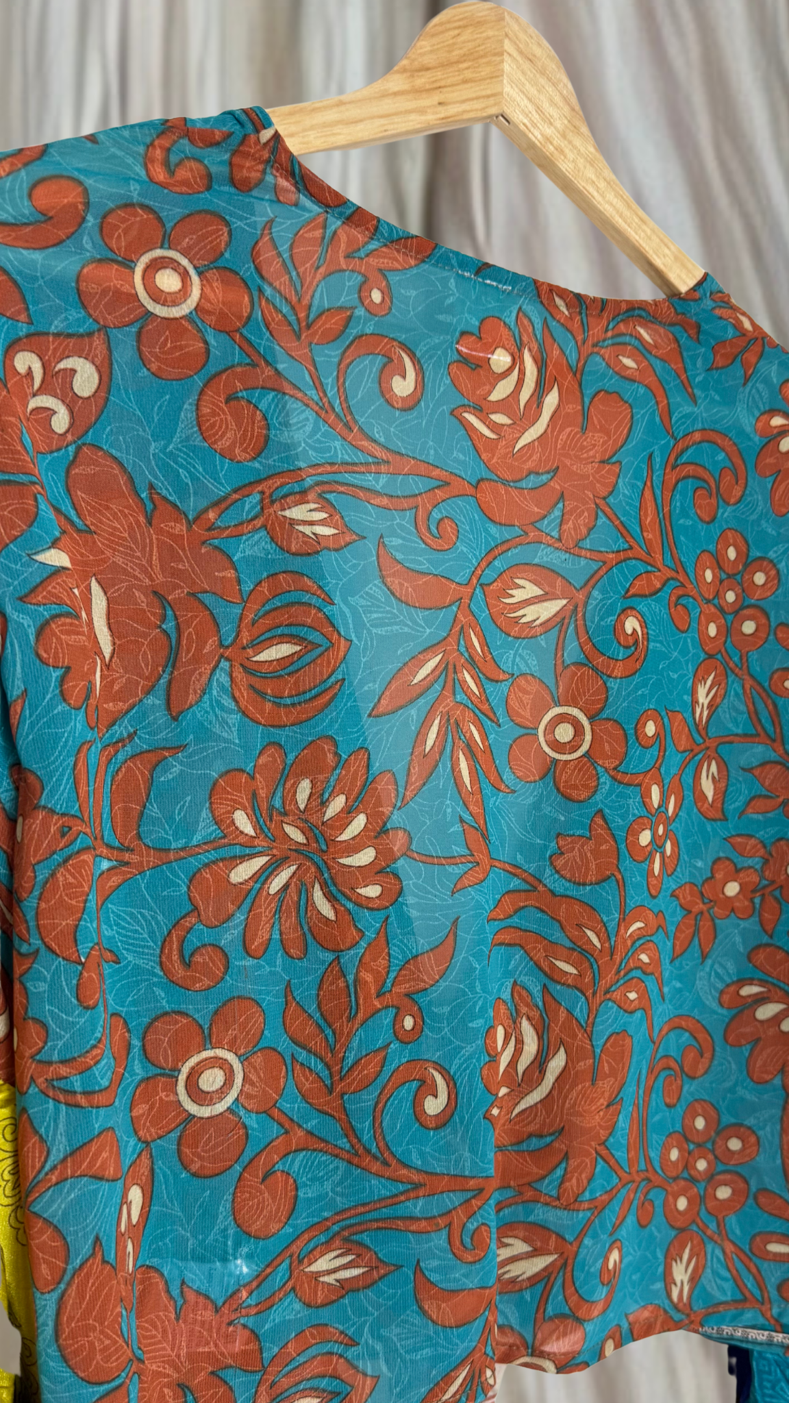 Thunderstruck ⚡ Silk Wrap Tie Top 056