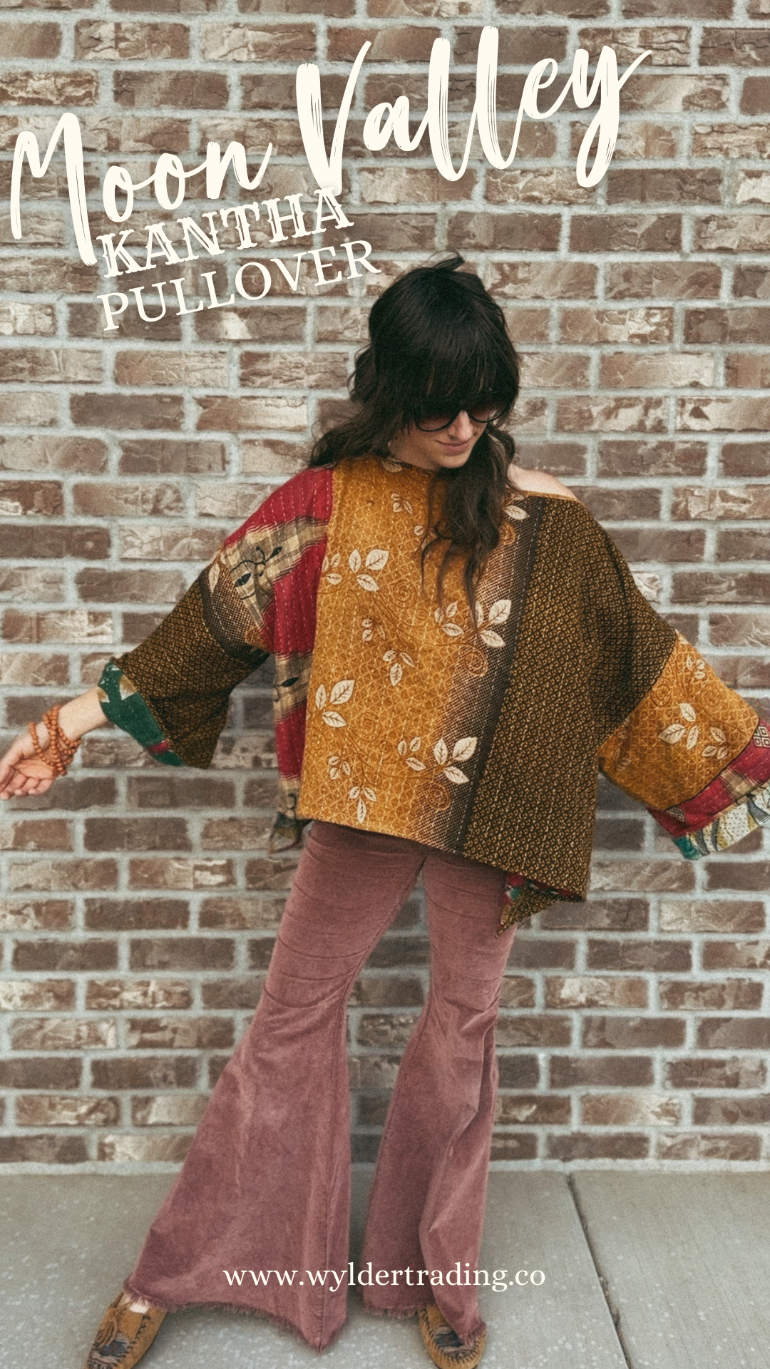 Moon Valley Kantha Pullover Top - 020