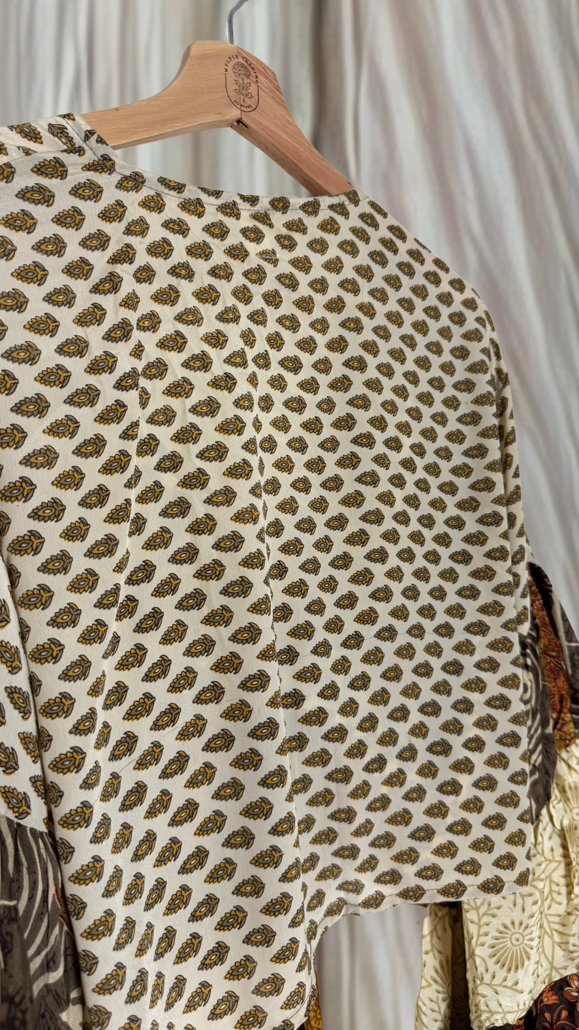 Thunderstruck ⚡ Silk Wrap Tie Top 058 - AS IS