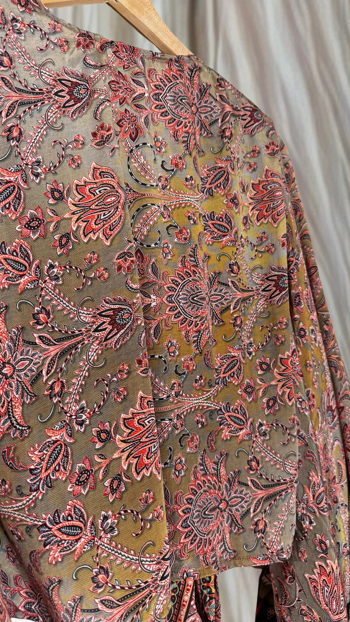 Bell Sleeve Silk Wrap Tie Top 001