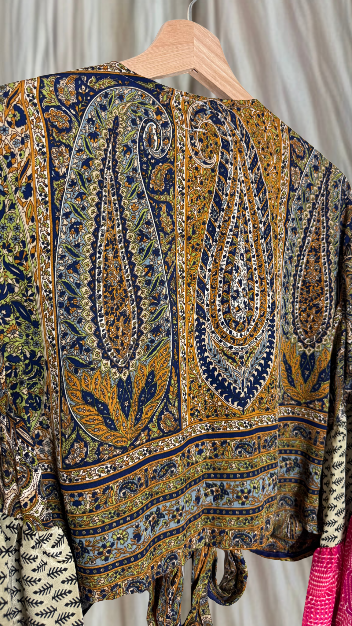 Thunderstruck ⚡ Silk Wrap Tie Top 054
