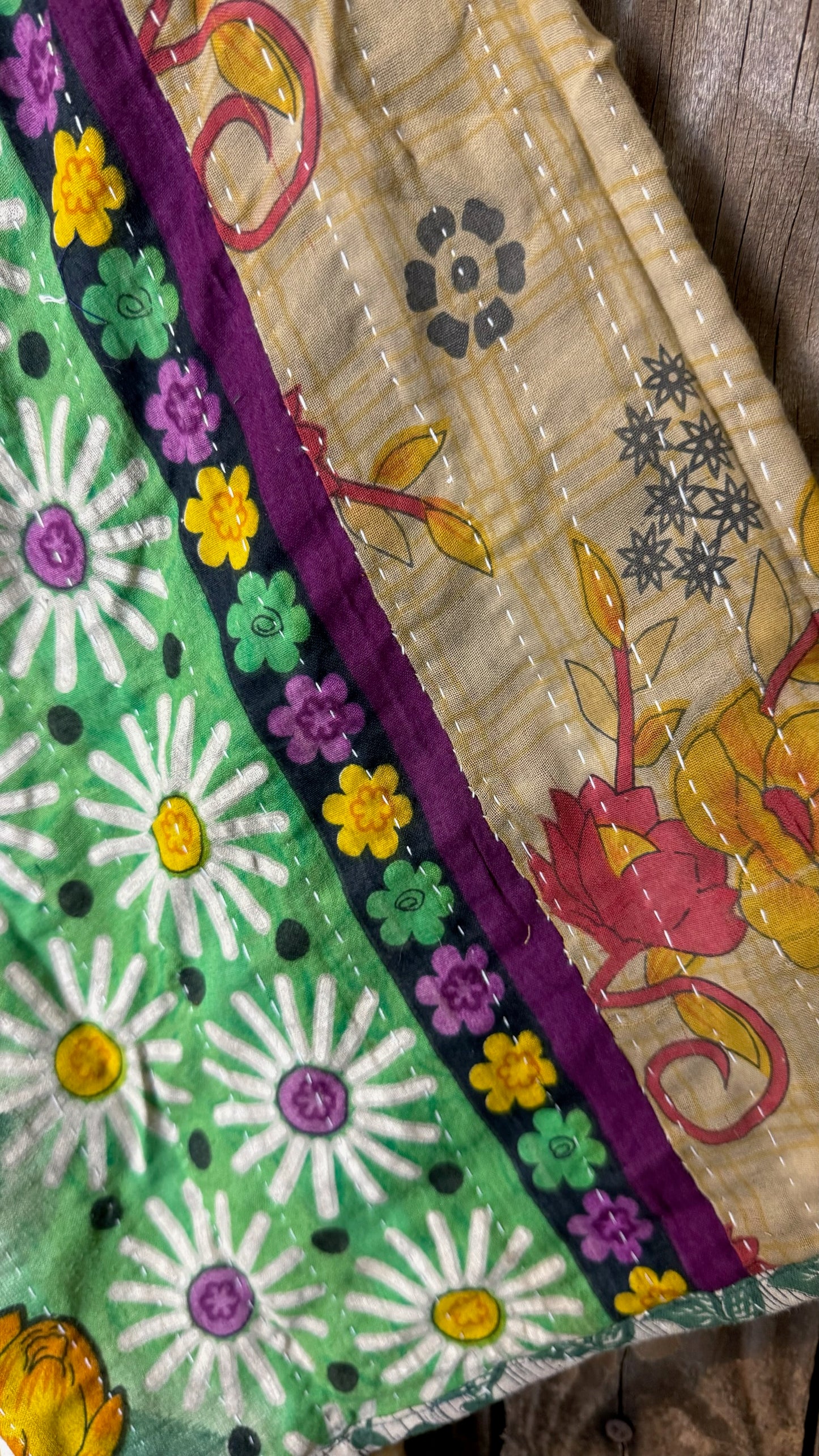 Moon Valley Kantha Pullover Top - 018