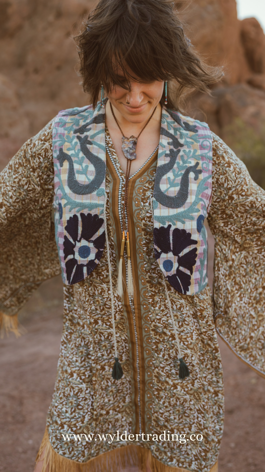 Artisan Textile Vest (No Fringe) 003