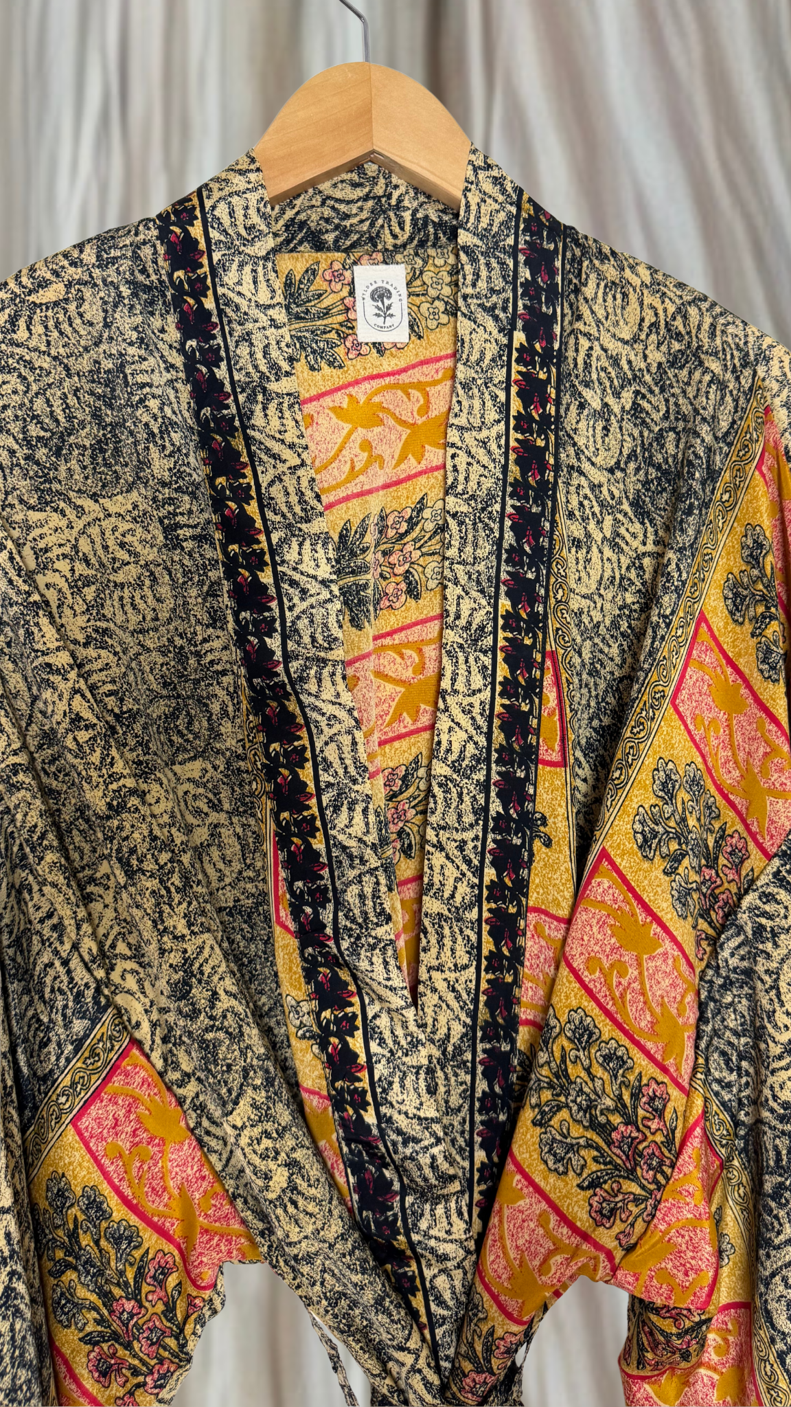 Creosote Sari Silk Kimono 025