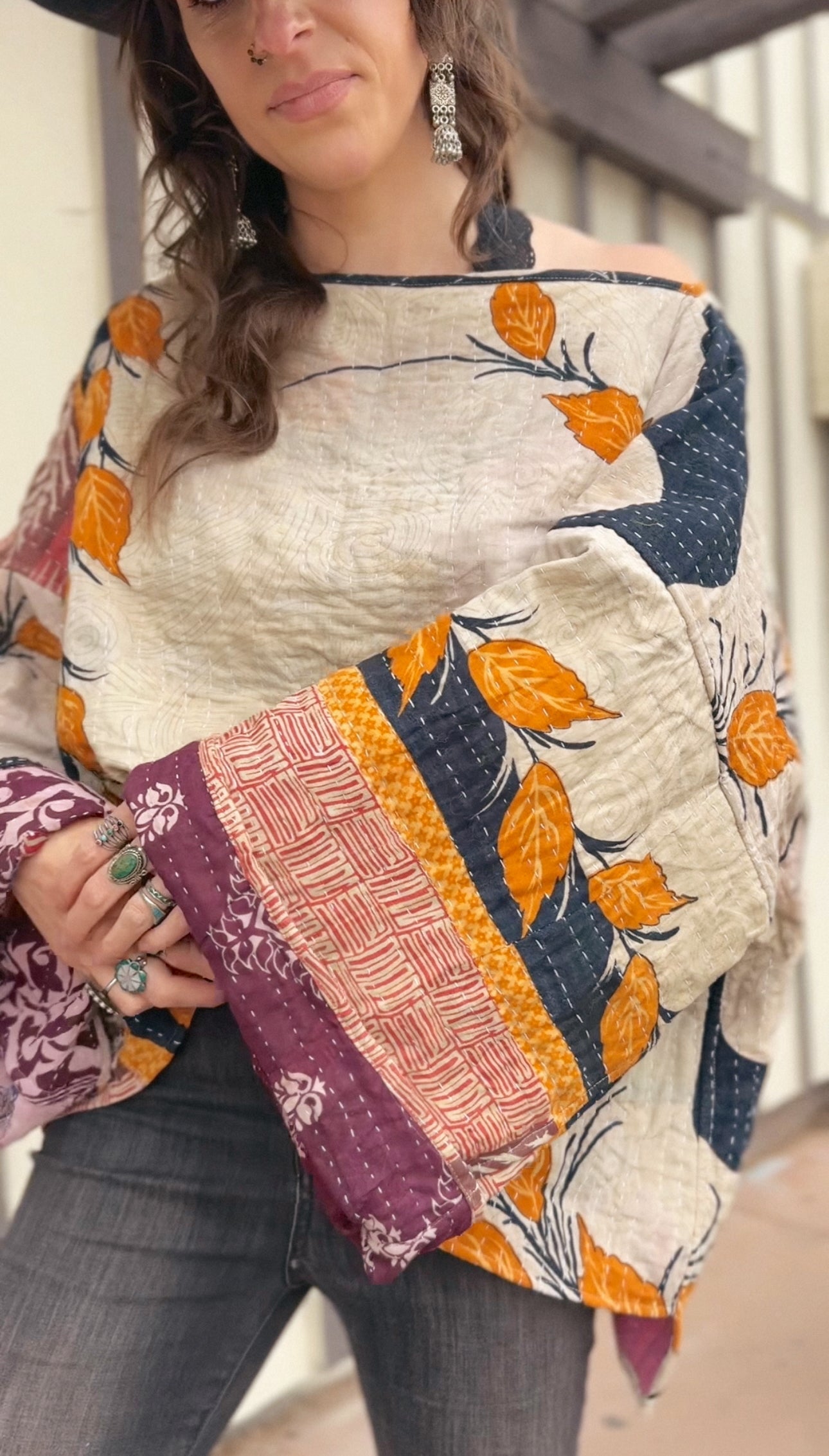 Moon Valley Kantha Pullover Top - 020