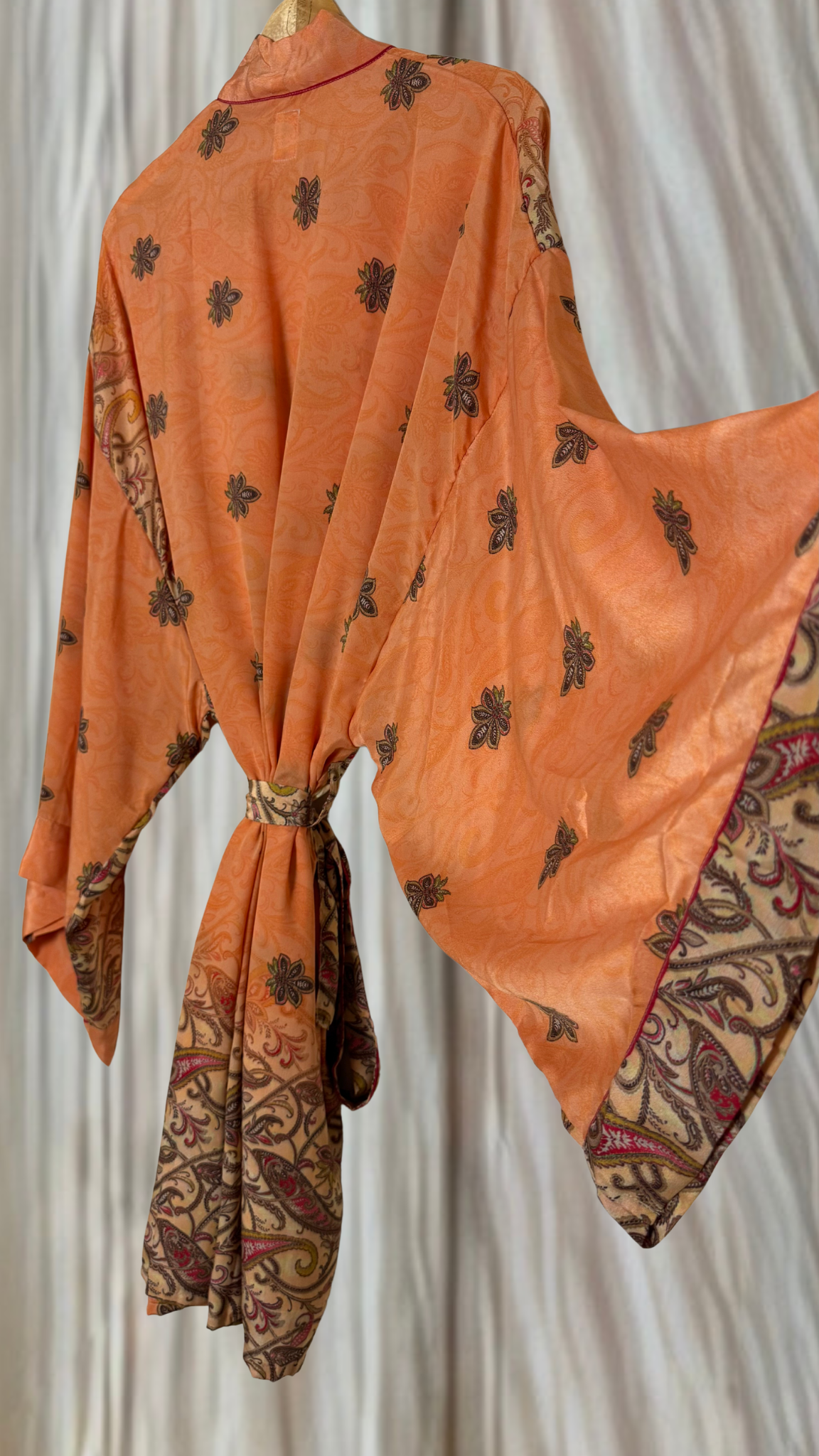 Creosote Sari Silk Kimono 026