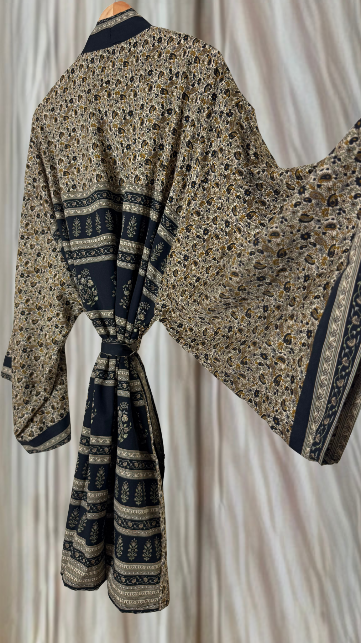 Creosote Sari Silk Kimono 027