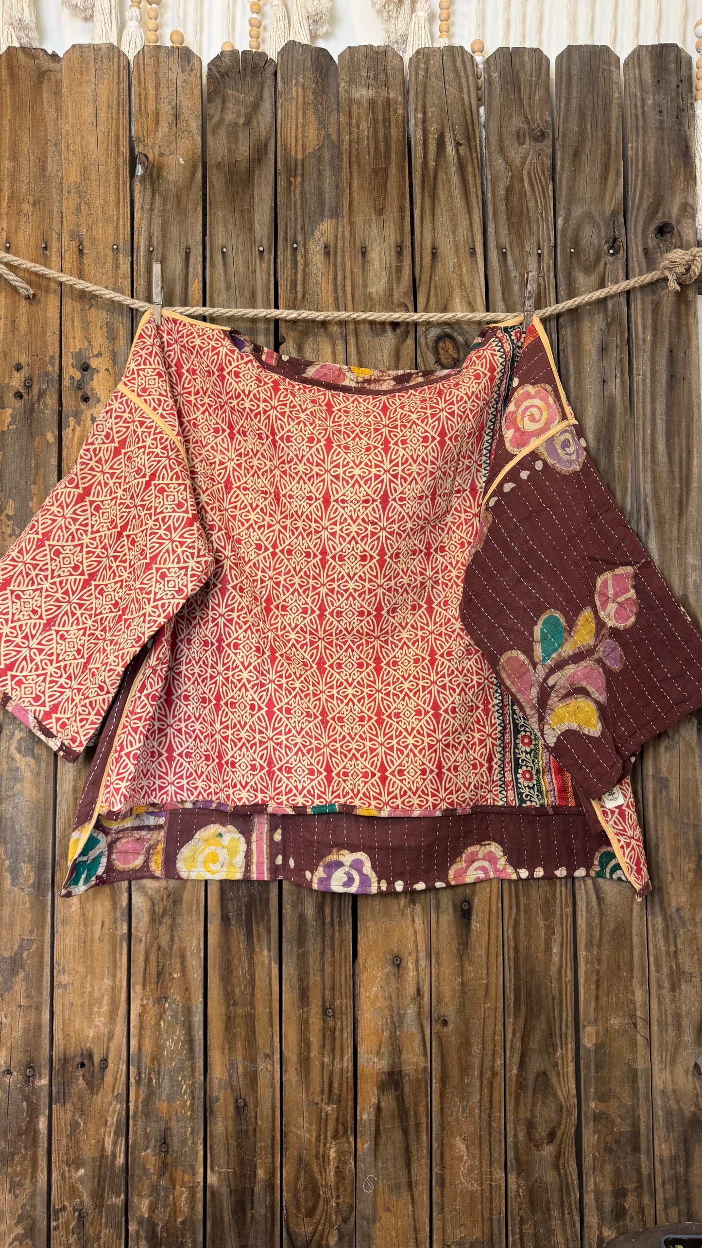 Moon Valley Kantha Pullover Top - 026