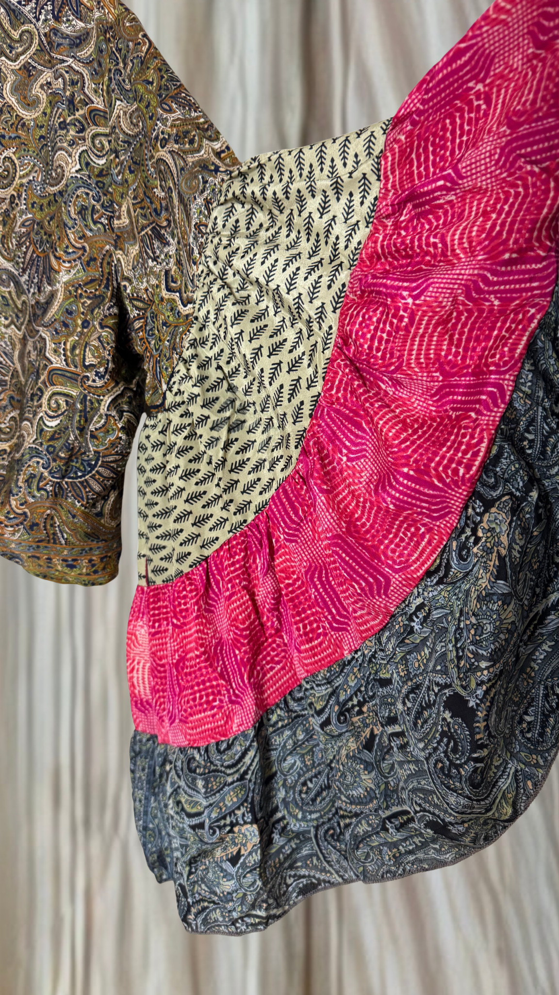 Thunderstruck ⚡ Silk Wrap Tie Top 054