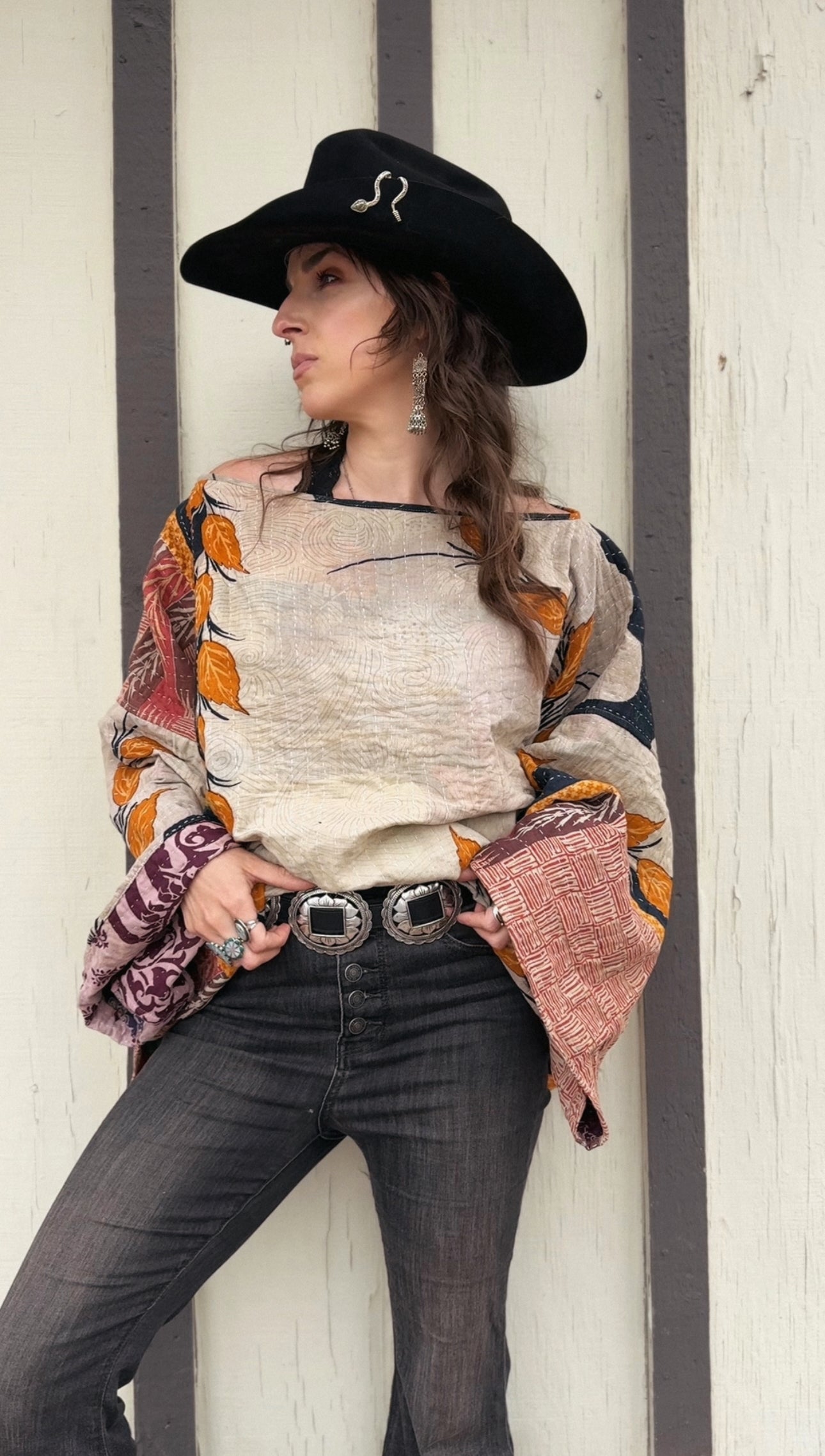 Moon Valley Kantha Pullover Top - 020