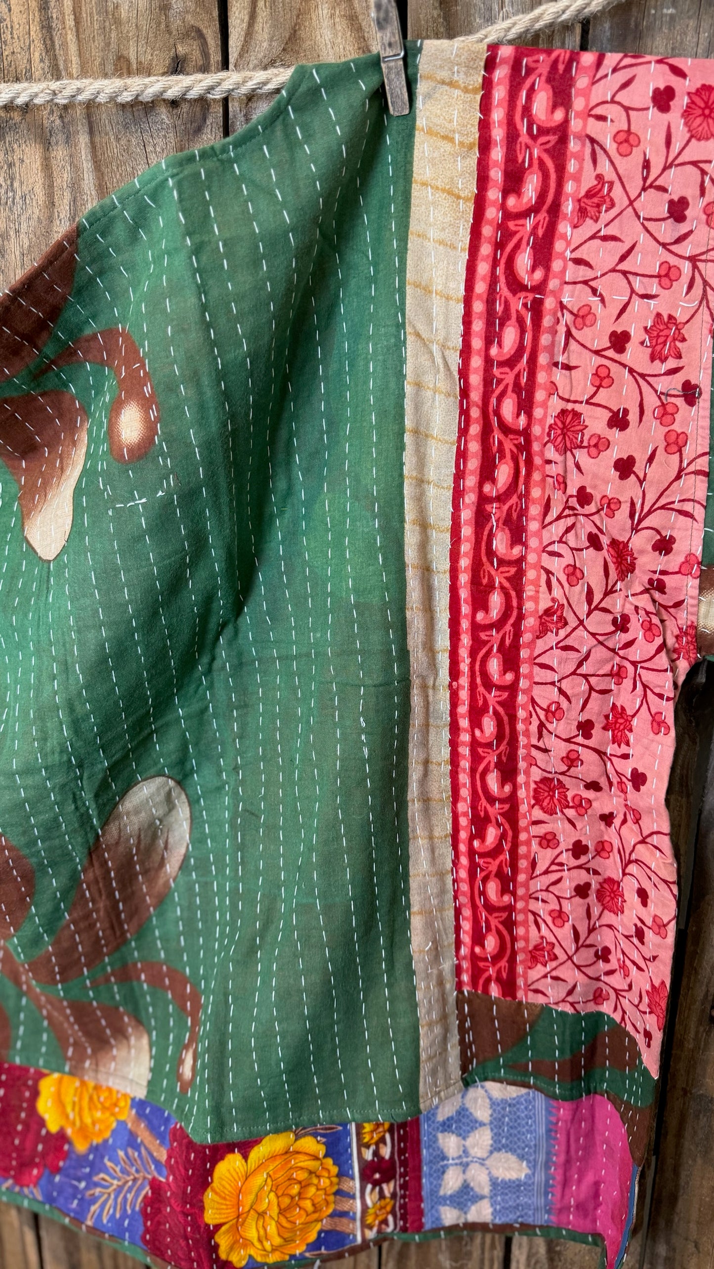 Moon Valley Kantha Pullover Top - 022