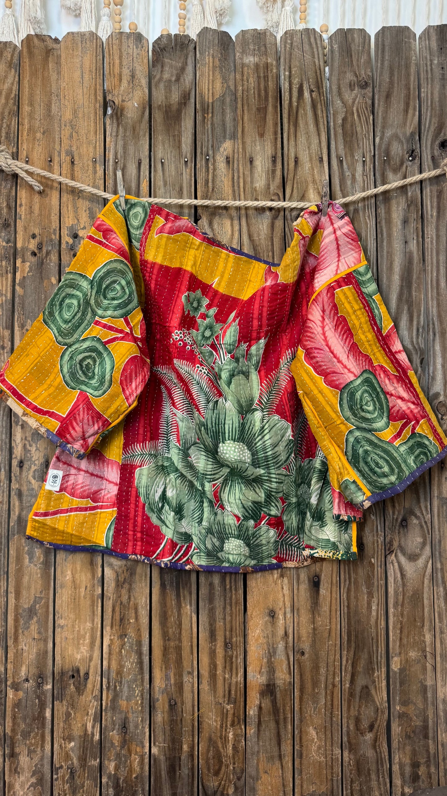 Moon Valley Kantha Pullover Top - 016