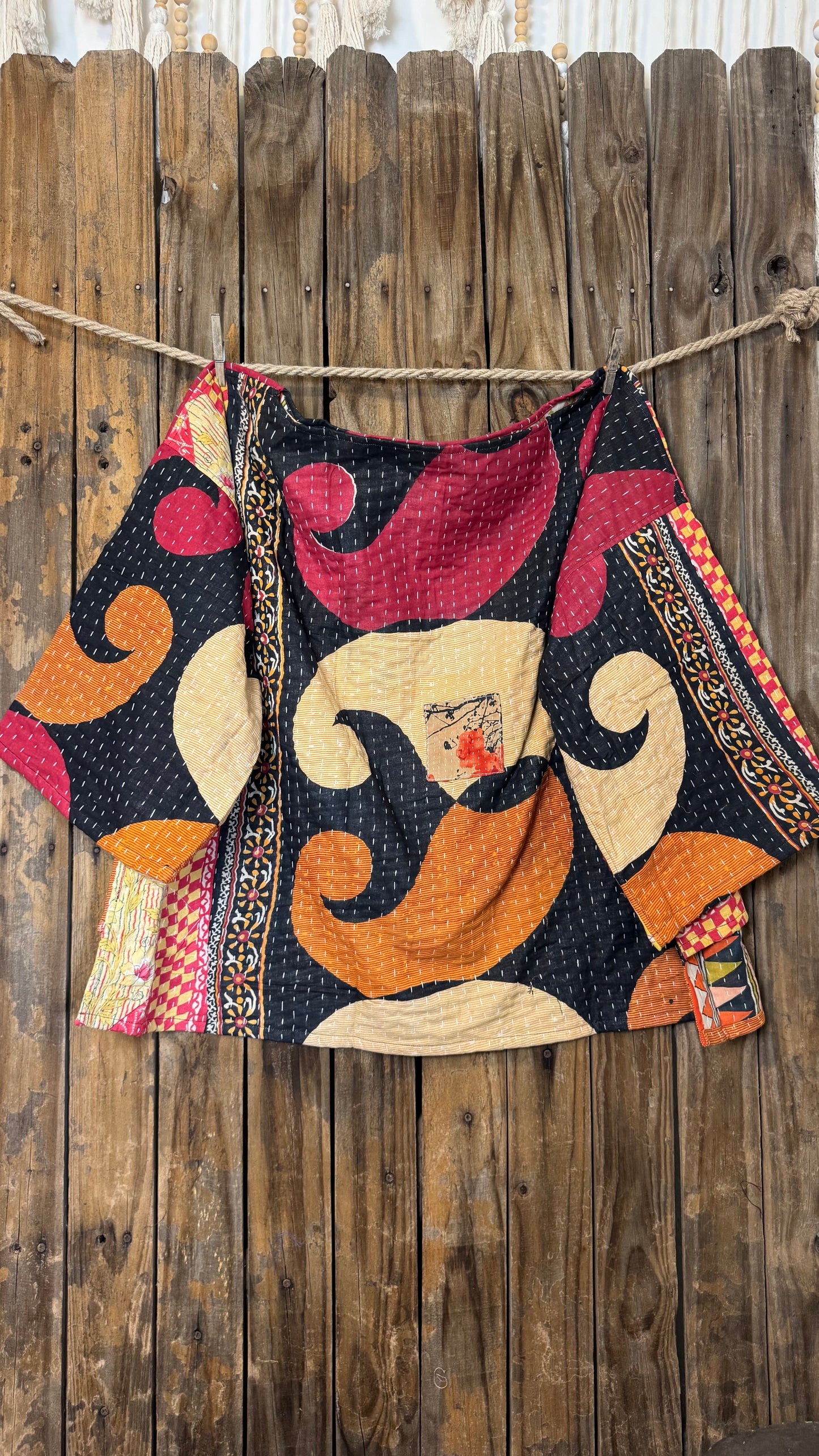 Moon Valley Kantha Pullover Top - 028