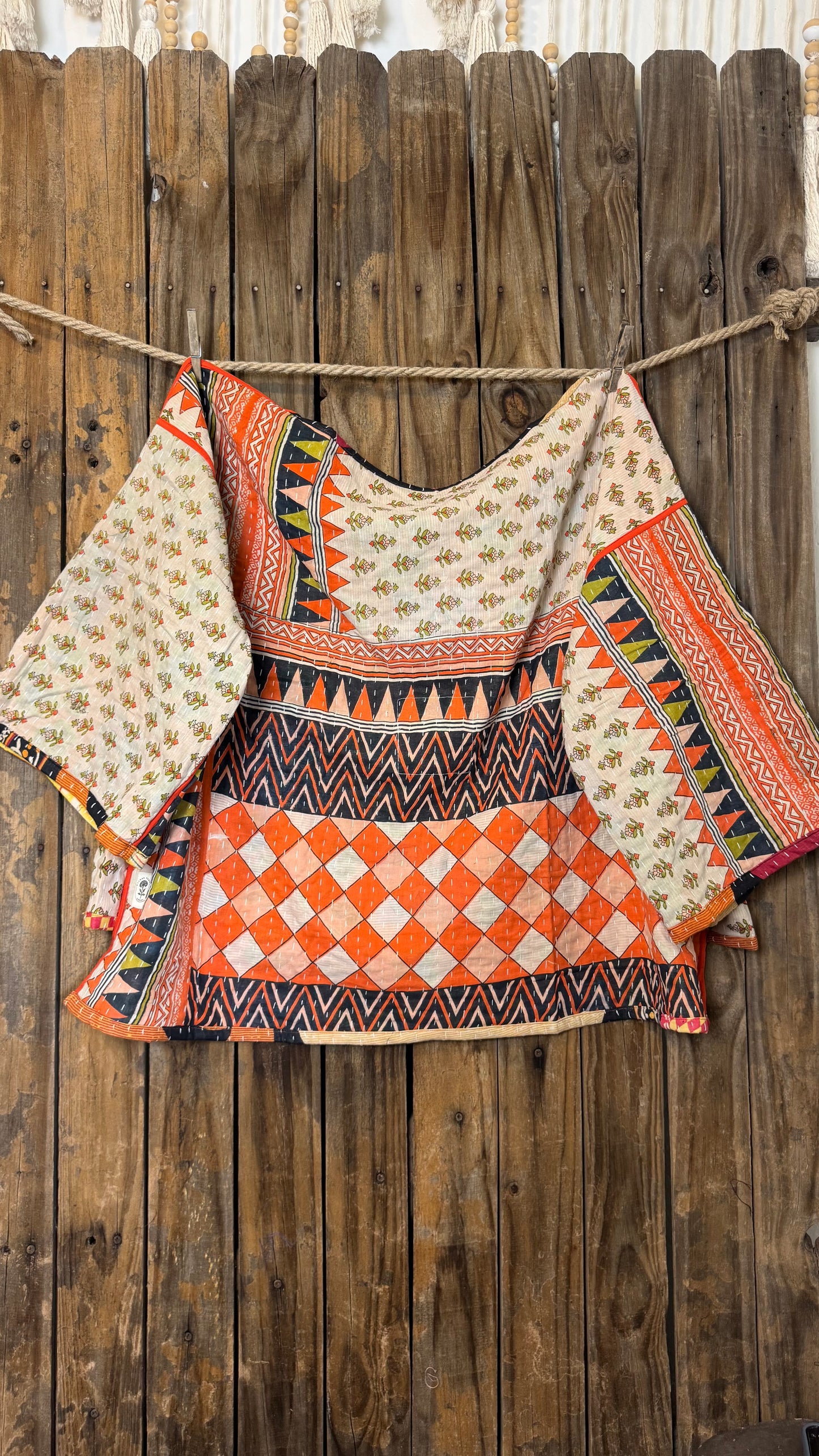 Moon Valley Kantha Pullover Top - 028