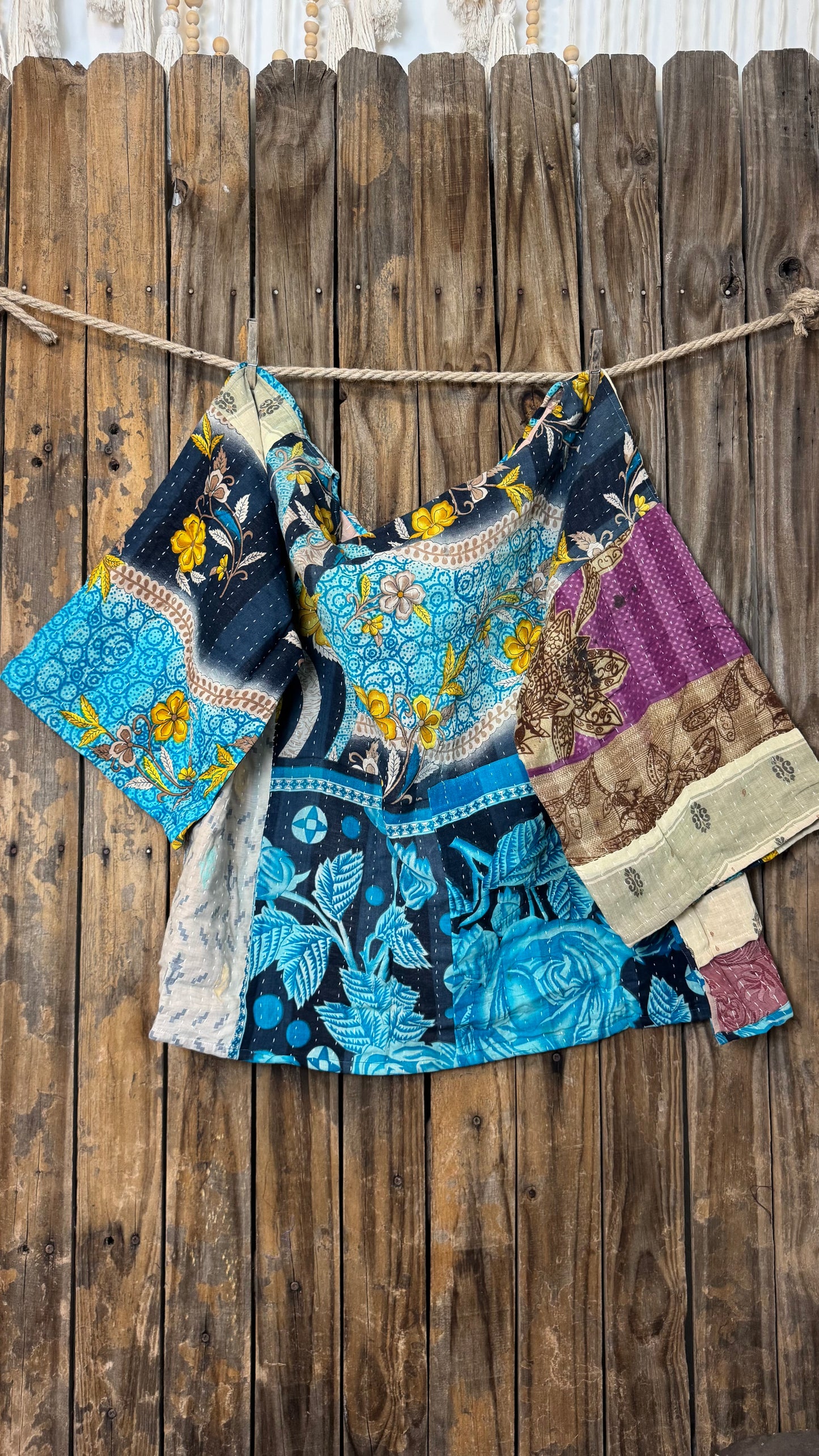 Moon Valley Kantha Pullover Top - 012