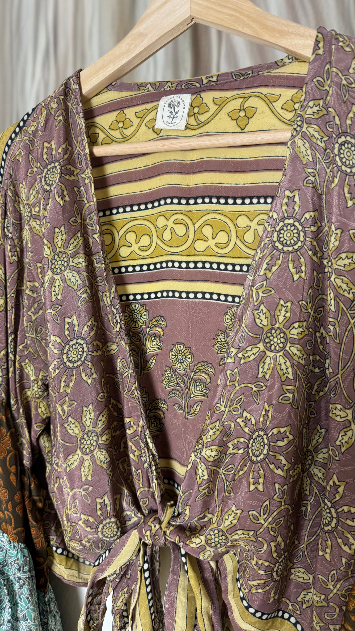 Thunderstruck ⚡ Silk Wrap Tie Top 055