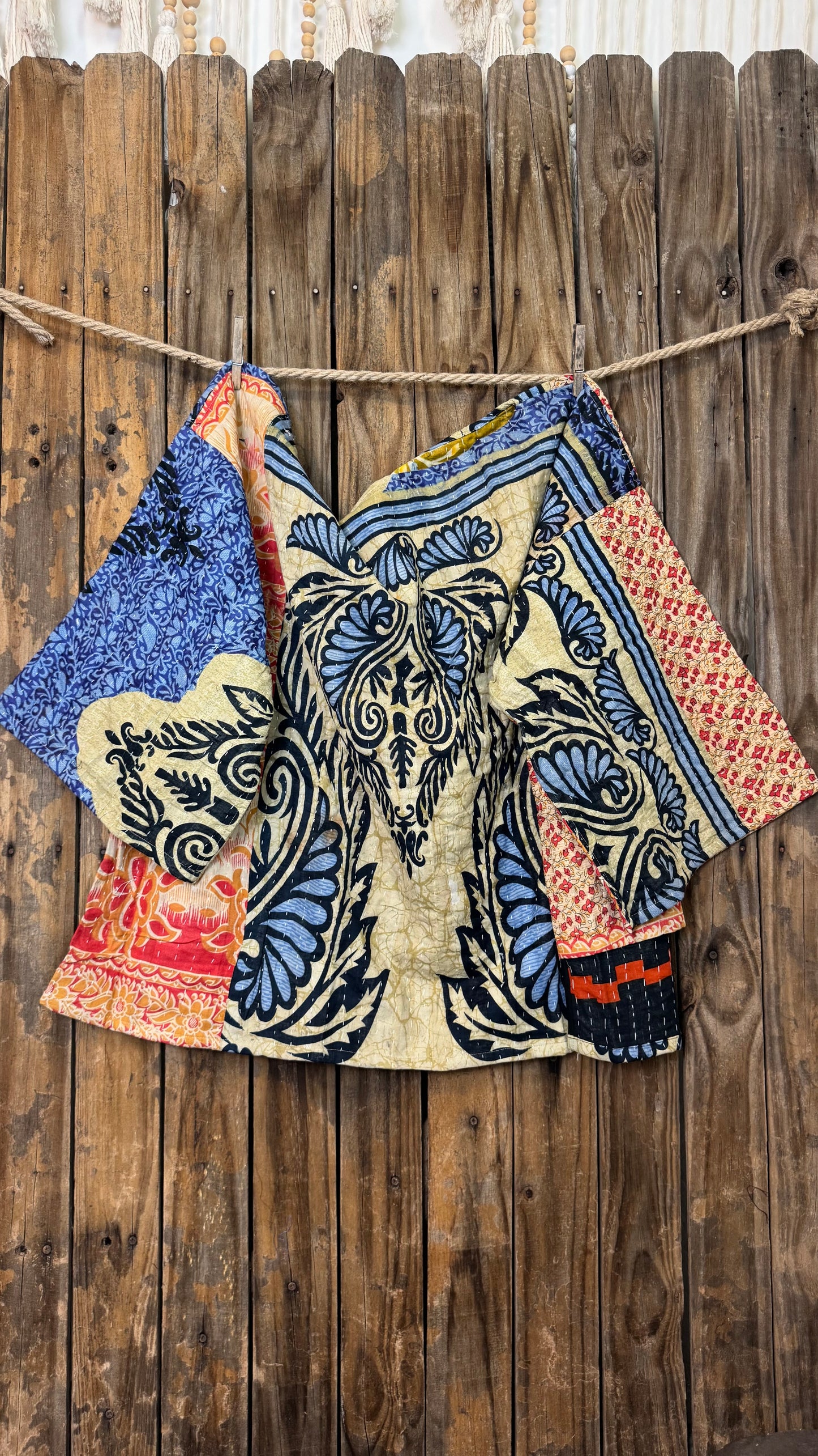 Moon Valley Kantha Pullover Top - 013