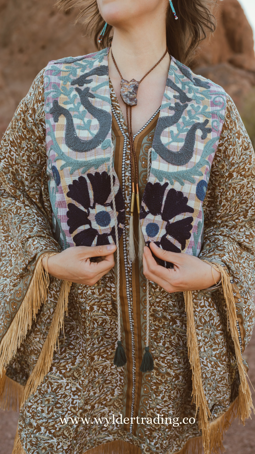 Artisan Textile Vest (No Fringe) 003