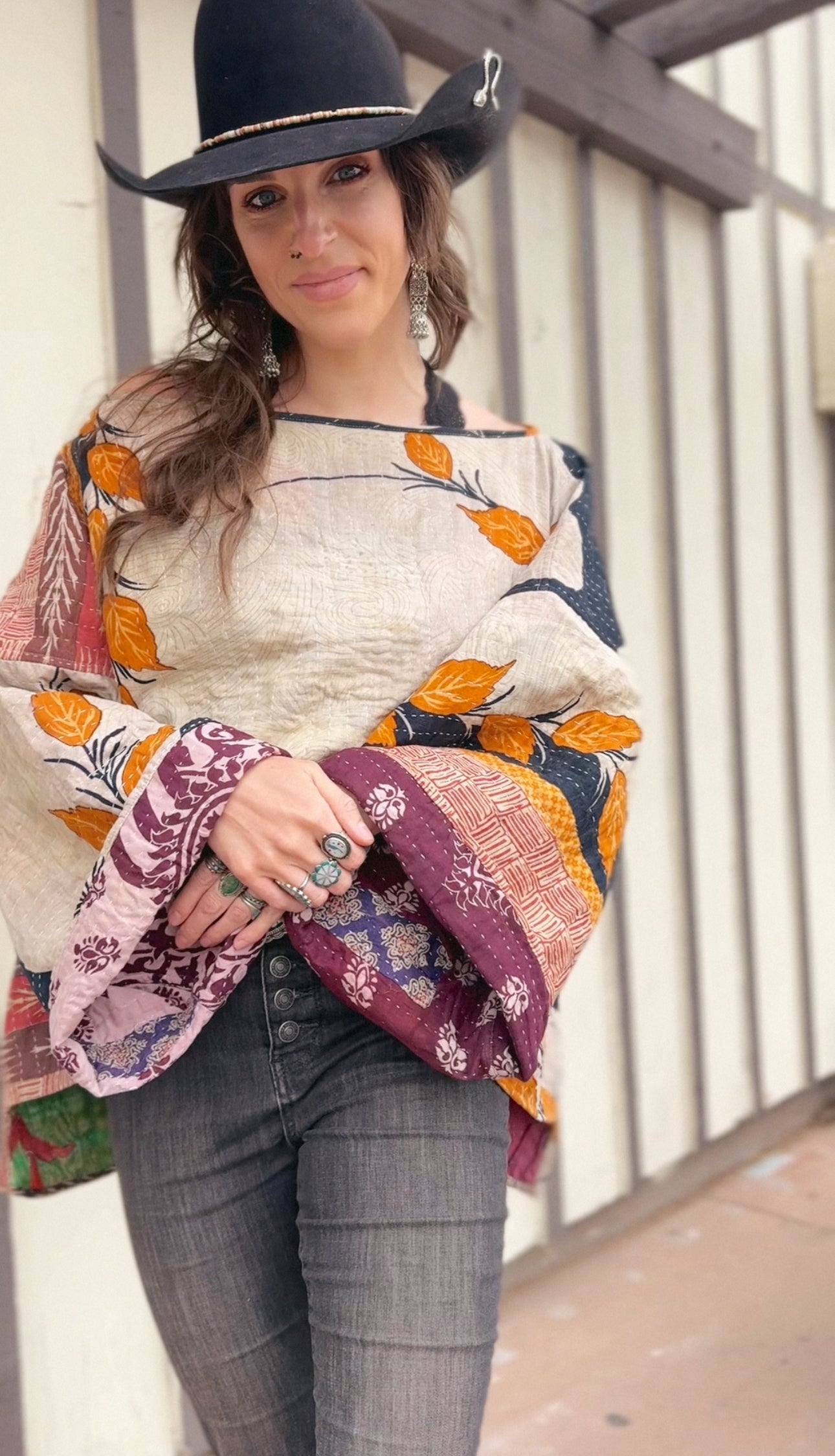 Moon Valley Kantha Pullover Top - 020