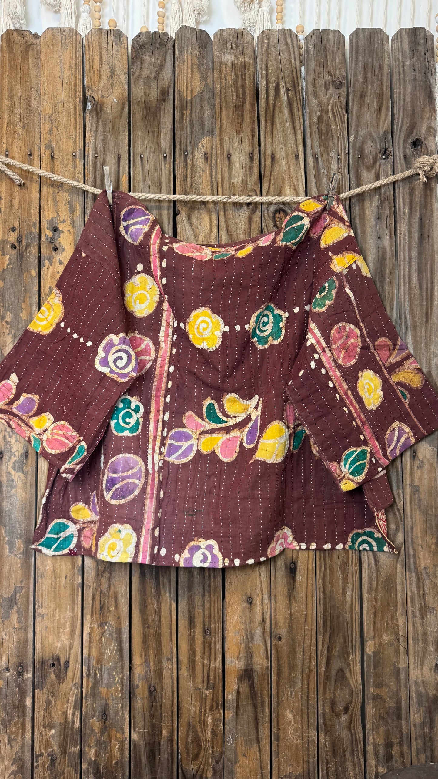 Moon Valley Kantha Pullover Top - 026