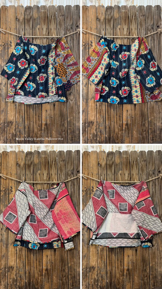 Moon Valley Kantha Pullover Top - 014
