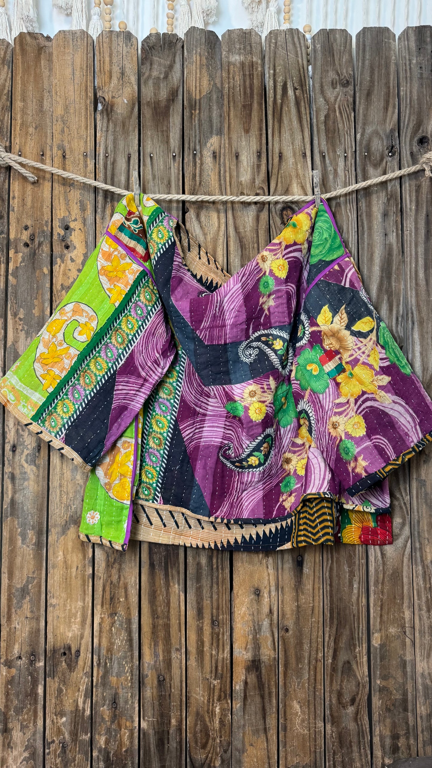 Moon Valley Kantha Pullover Top - 009