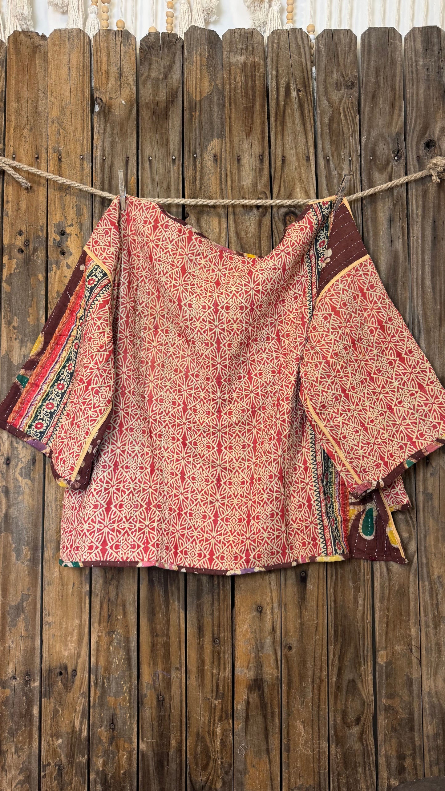 Moon Valley Kantha Pullover Top - 026