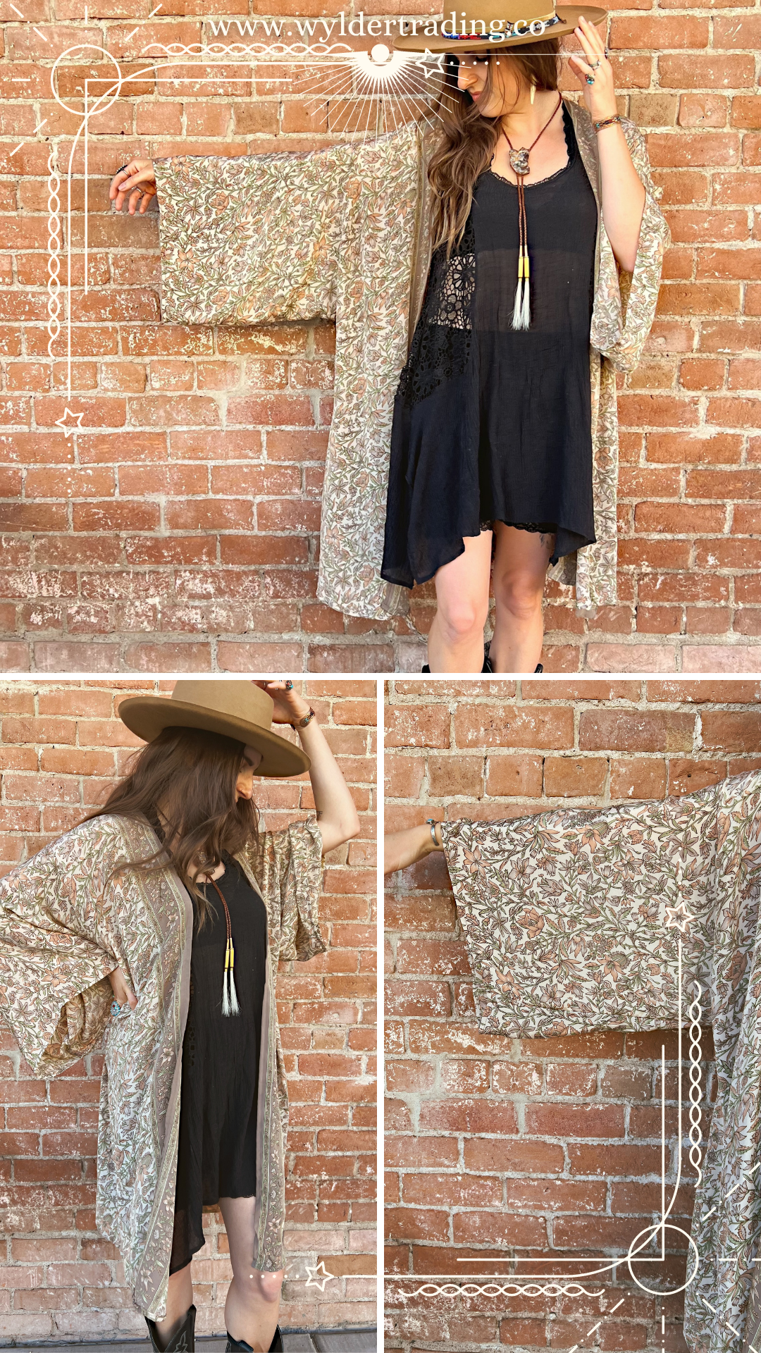 Creosote Sari Silk Kimono 010