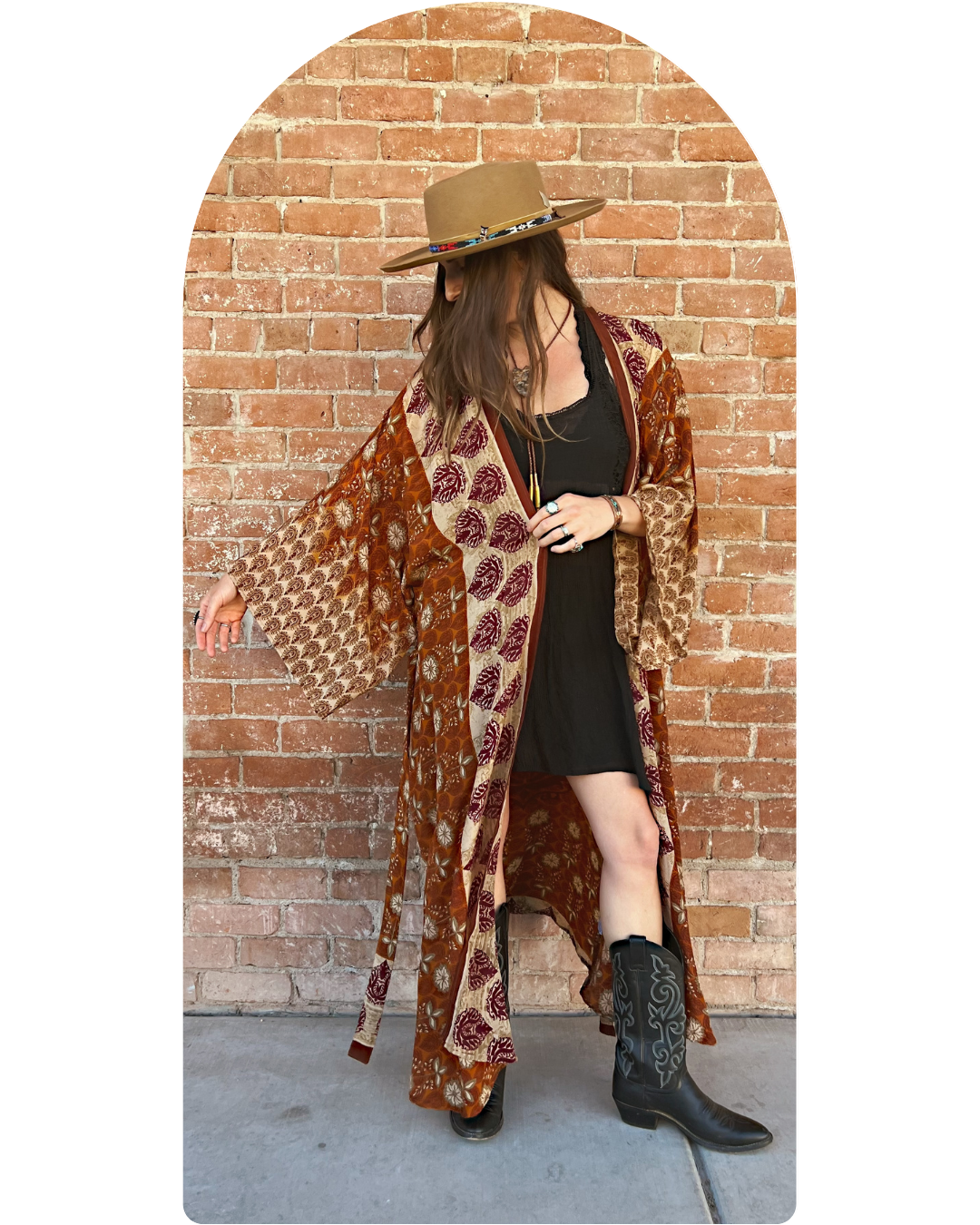 Sage Long Silk Kimonos