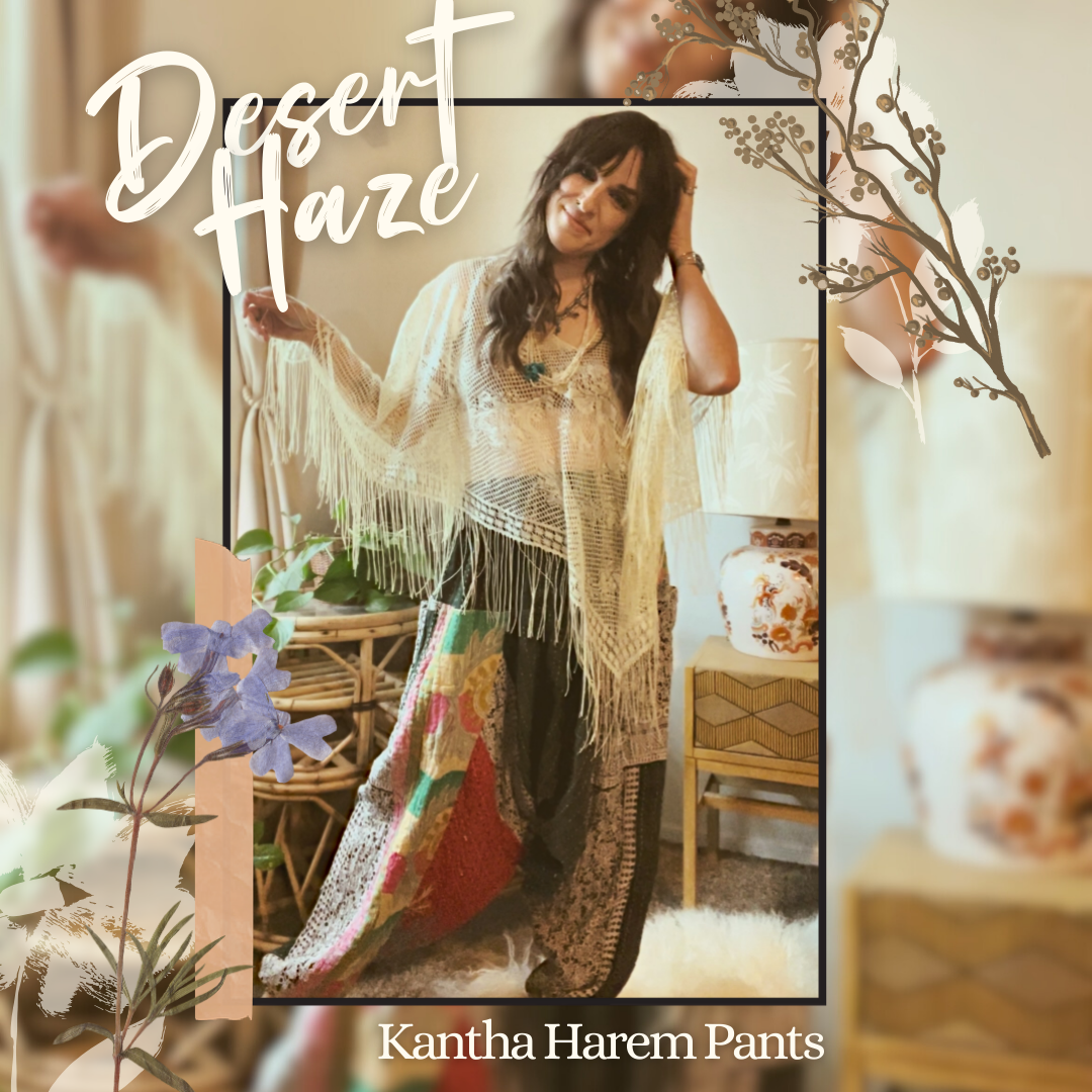 Desert Haze Kantha Harem Pants