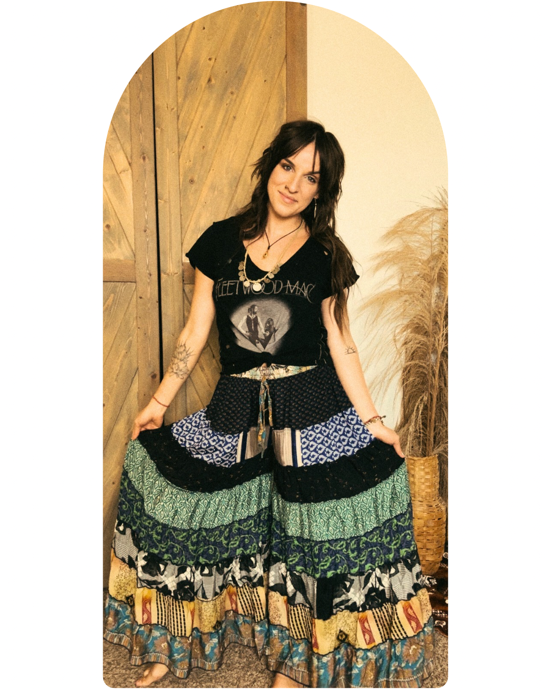 Monsoon Silk Tiered Palazzo Pants