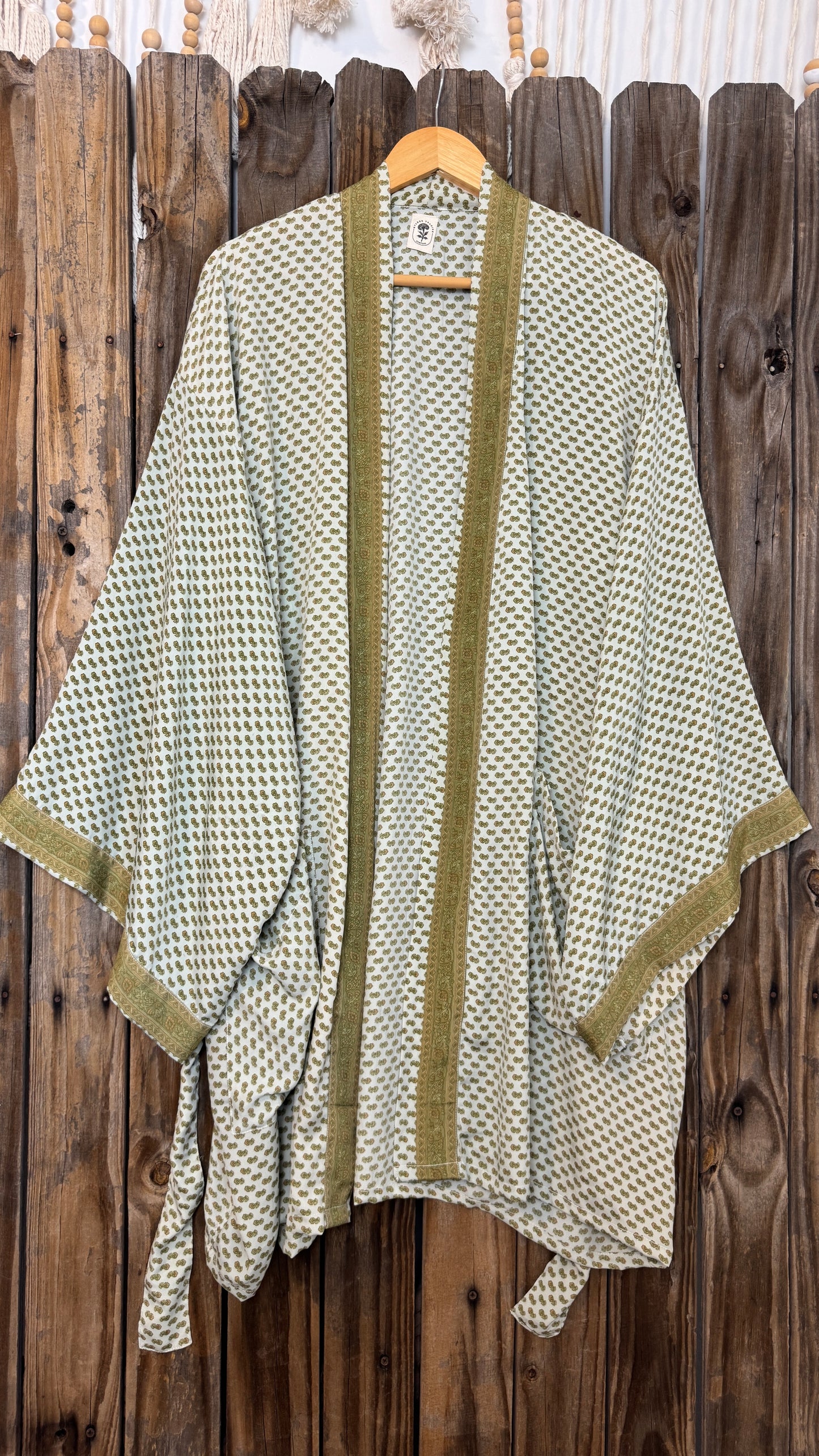 Creosote Sari Silk Kimono 010