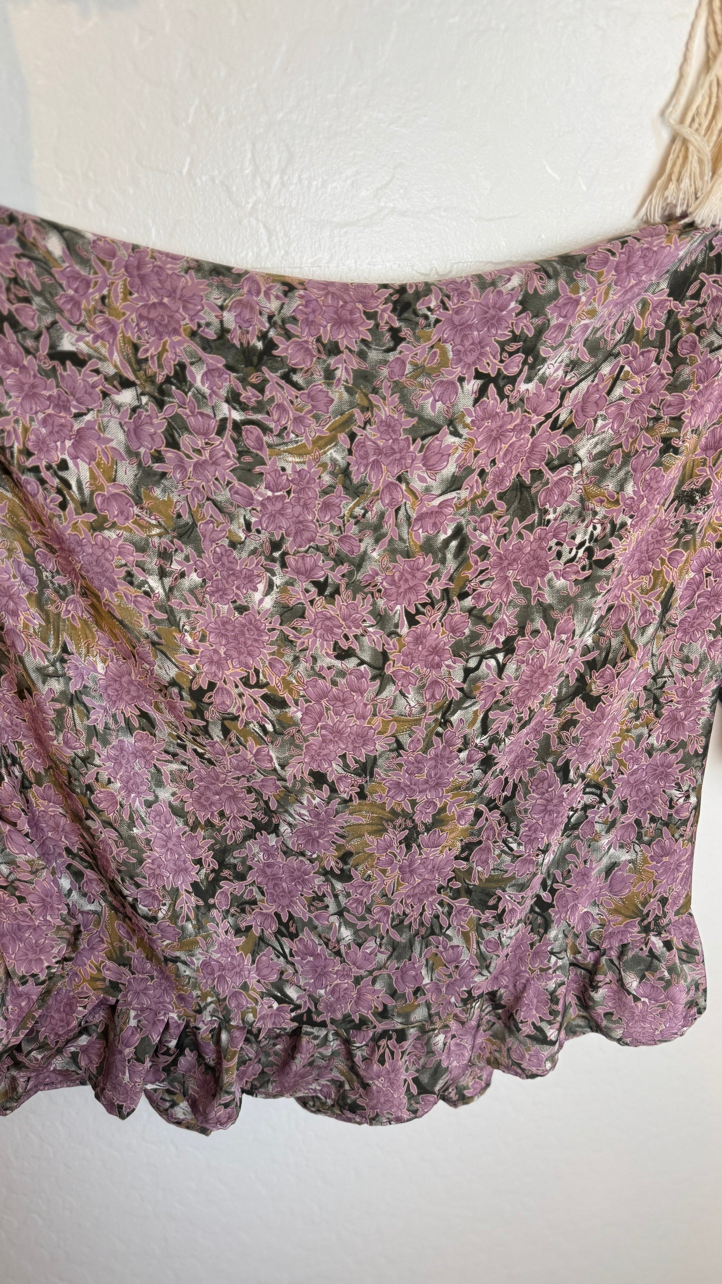 Bell Sleeve Silk Wrap Tie Top 025