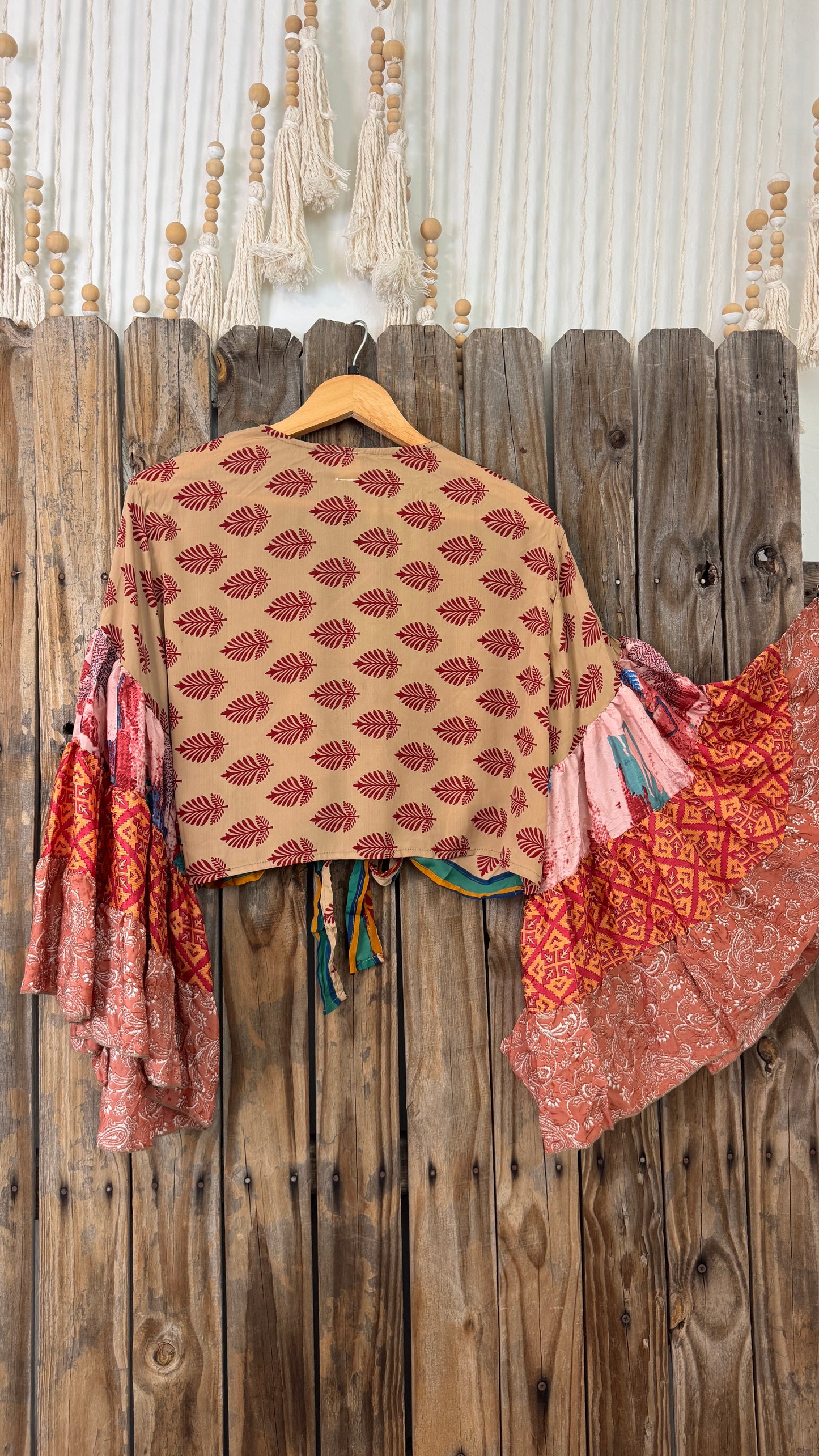 Thunderstruck ⚡ Silk Wrap Tie Top 002