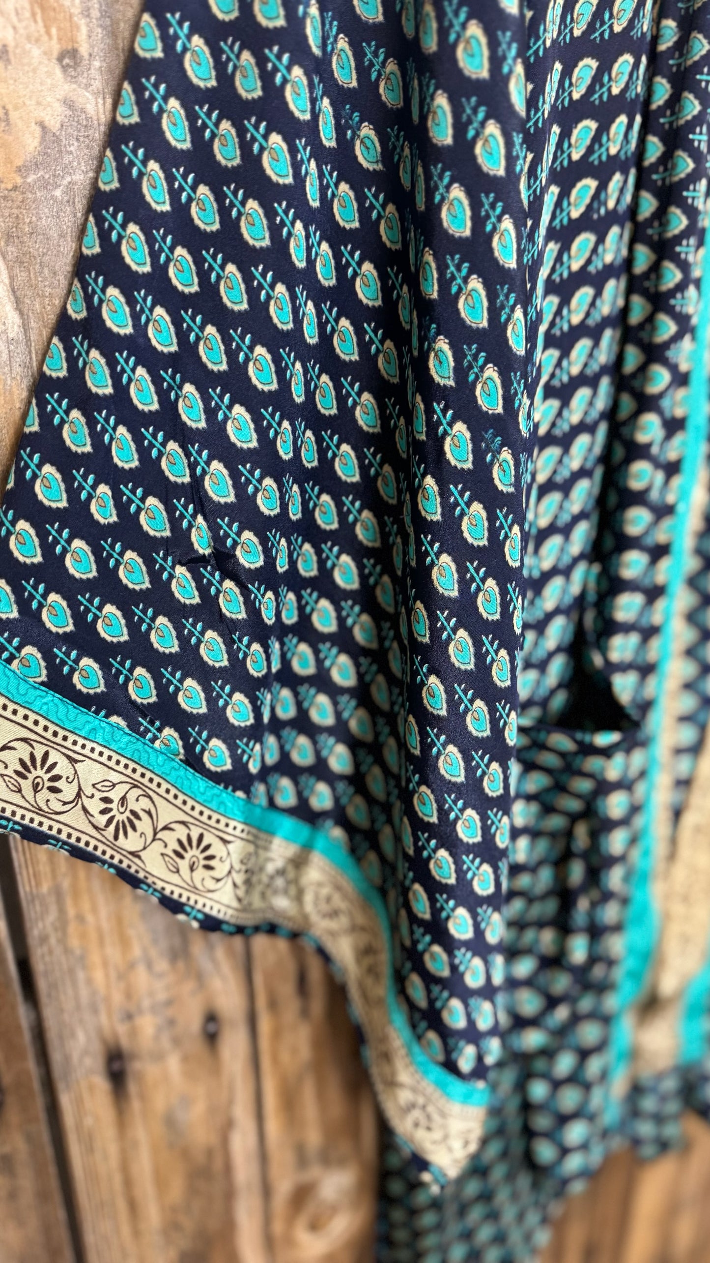 Creosote Sari Silk Kimono 016