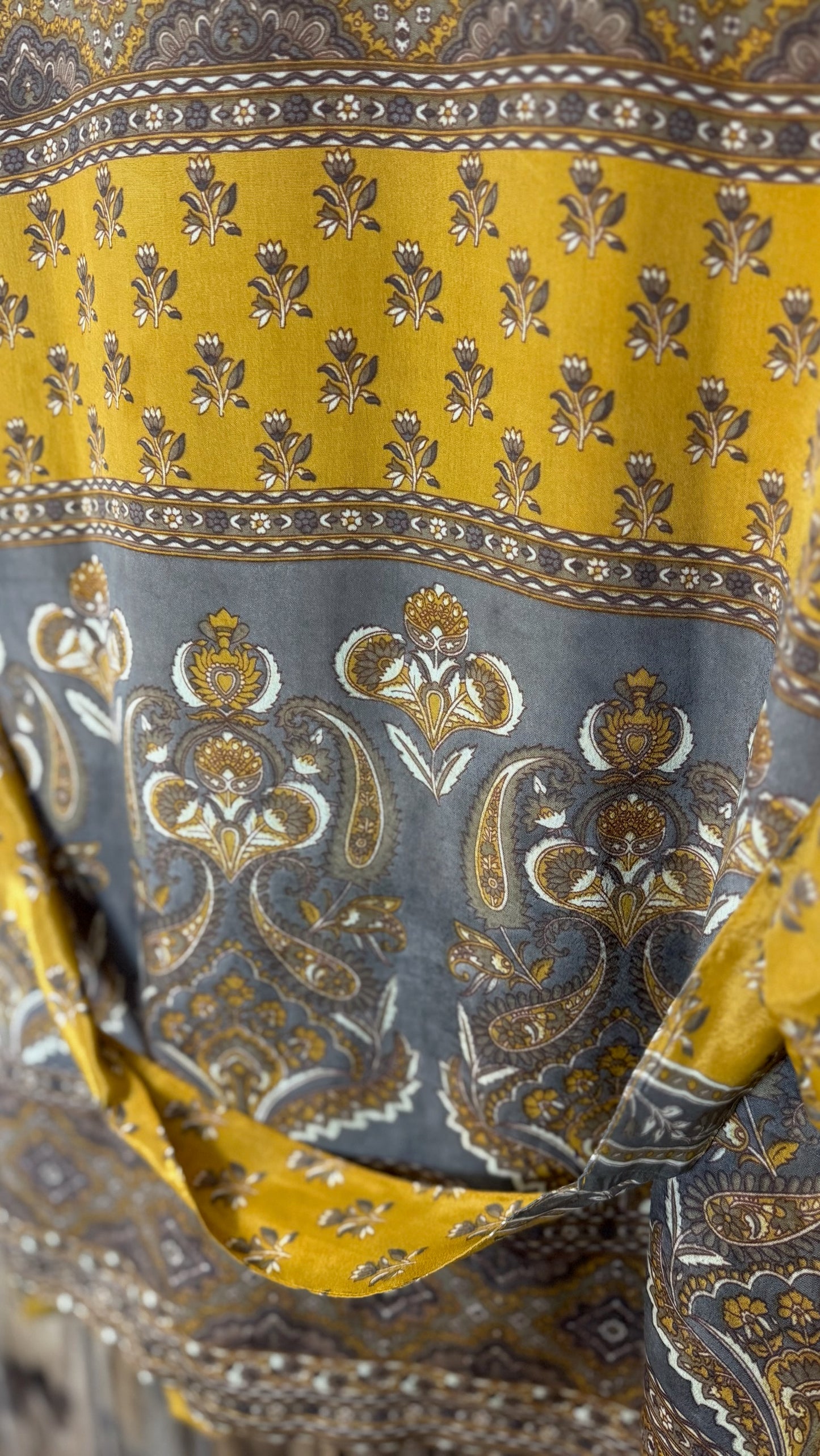 Creosote Sari Silk Kimono 006