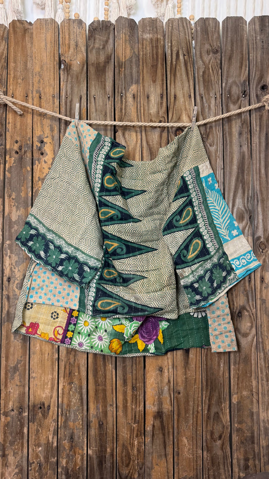 Moon Valley Kantha Pullover Top - 018