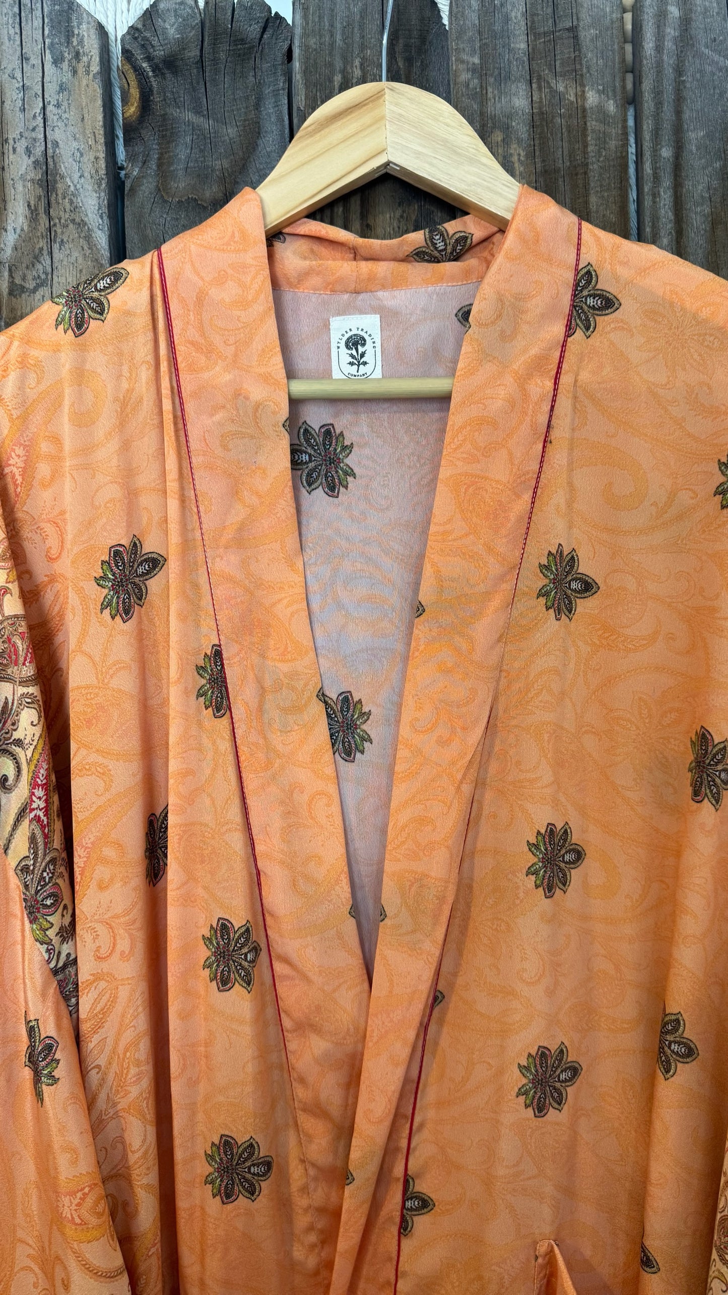 Creosote Sari Silk Kimono 002