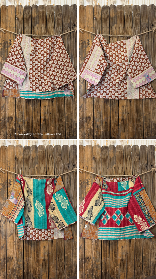 Moon Valley Kantha Pullover Top - 030