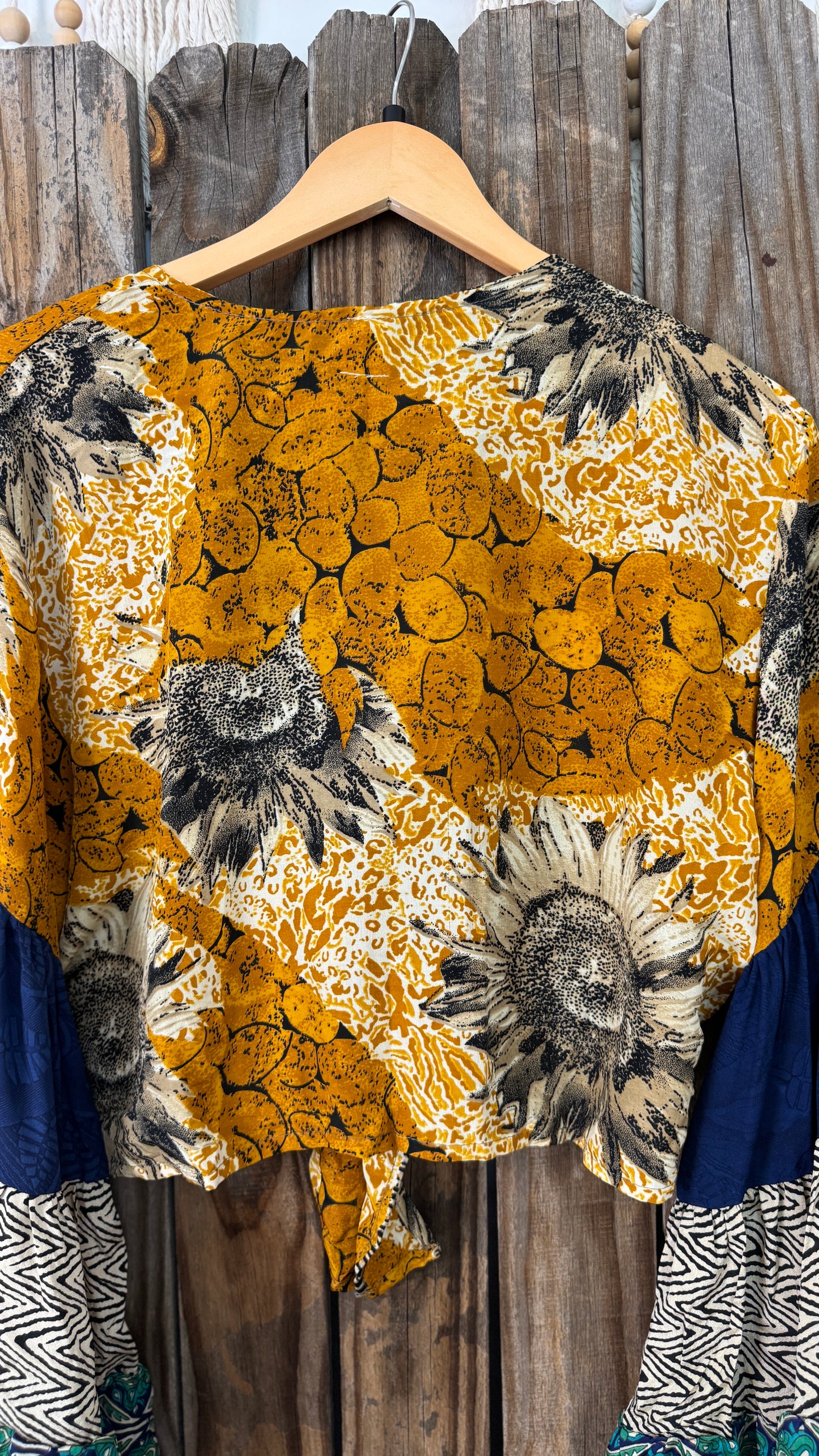 Thunderstruck ⚡ Silk Wrap Tie Top 018