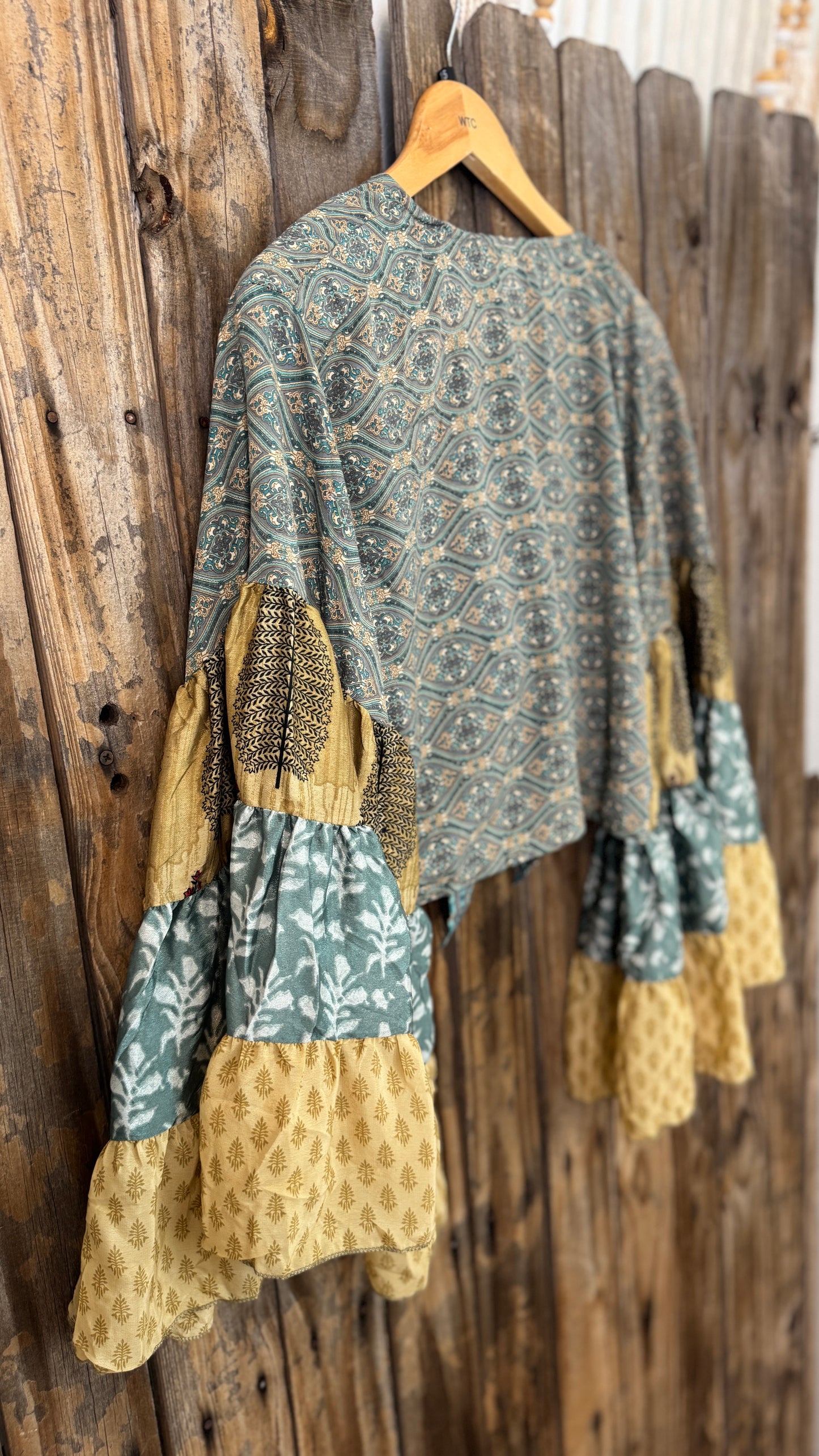 Thunderstruck ⚡ Silk Wrap Tie Top 015