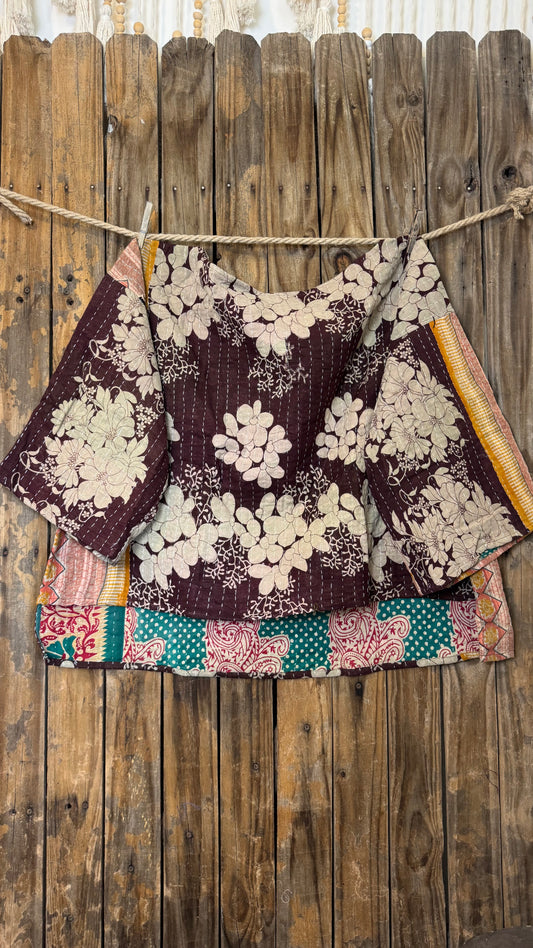 Moon Valley Kantha Pullover Top - 027